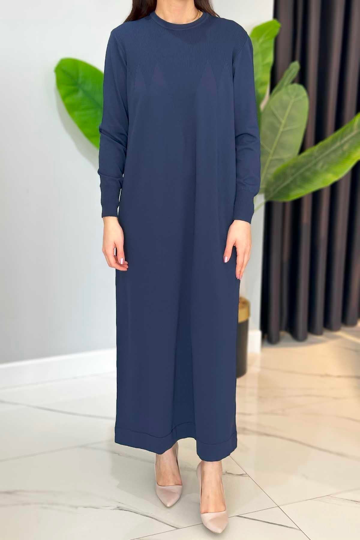 Nuss Elbise 1420 Lacivert