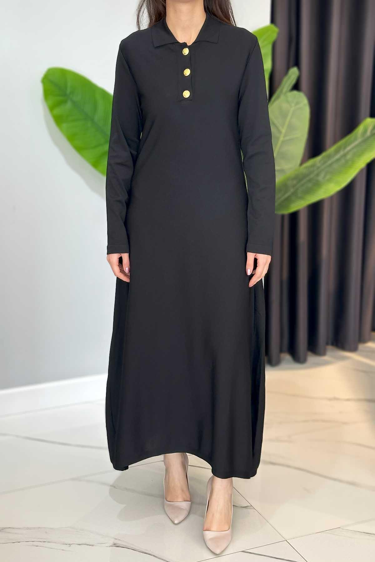 Nuss Elbise 1422 Siyah