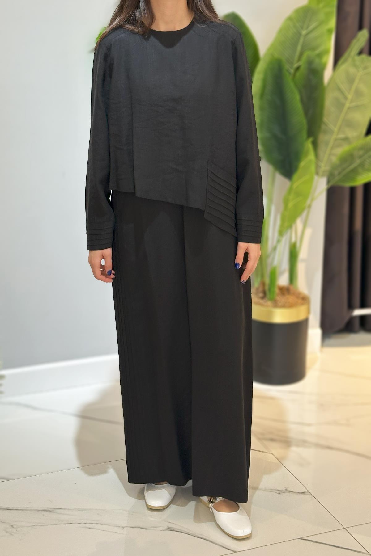 Nuss Elbise 2031  Siyah