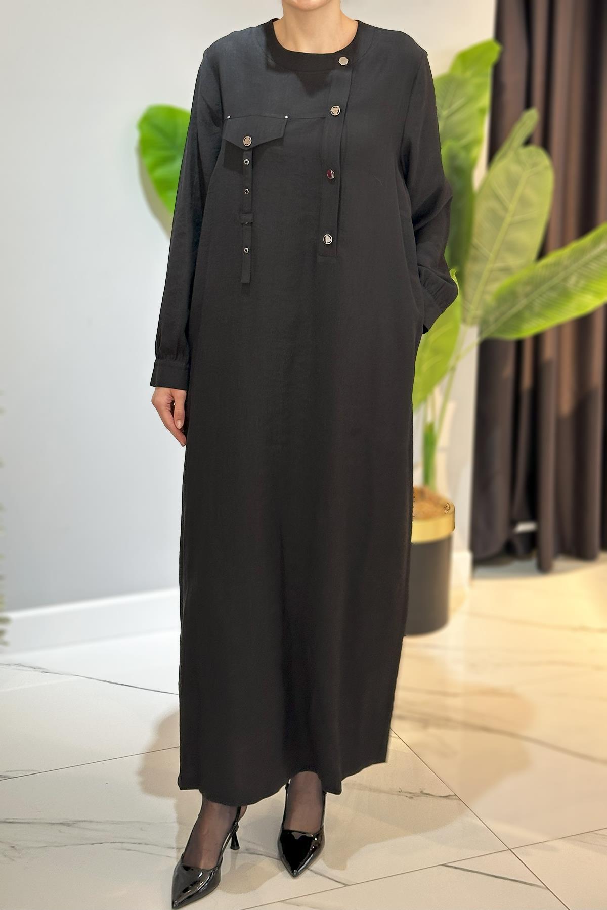 Nuss Elbise 2032 Siyah