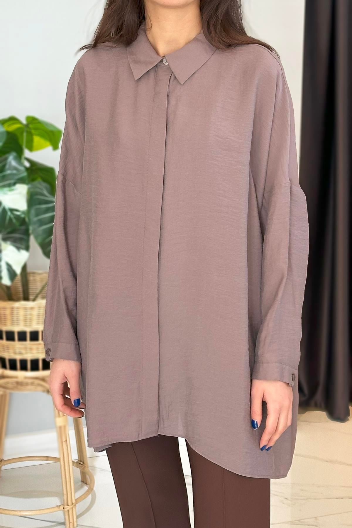 Nuss Gömlek Tunik 3001 Vizon