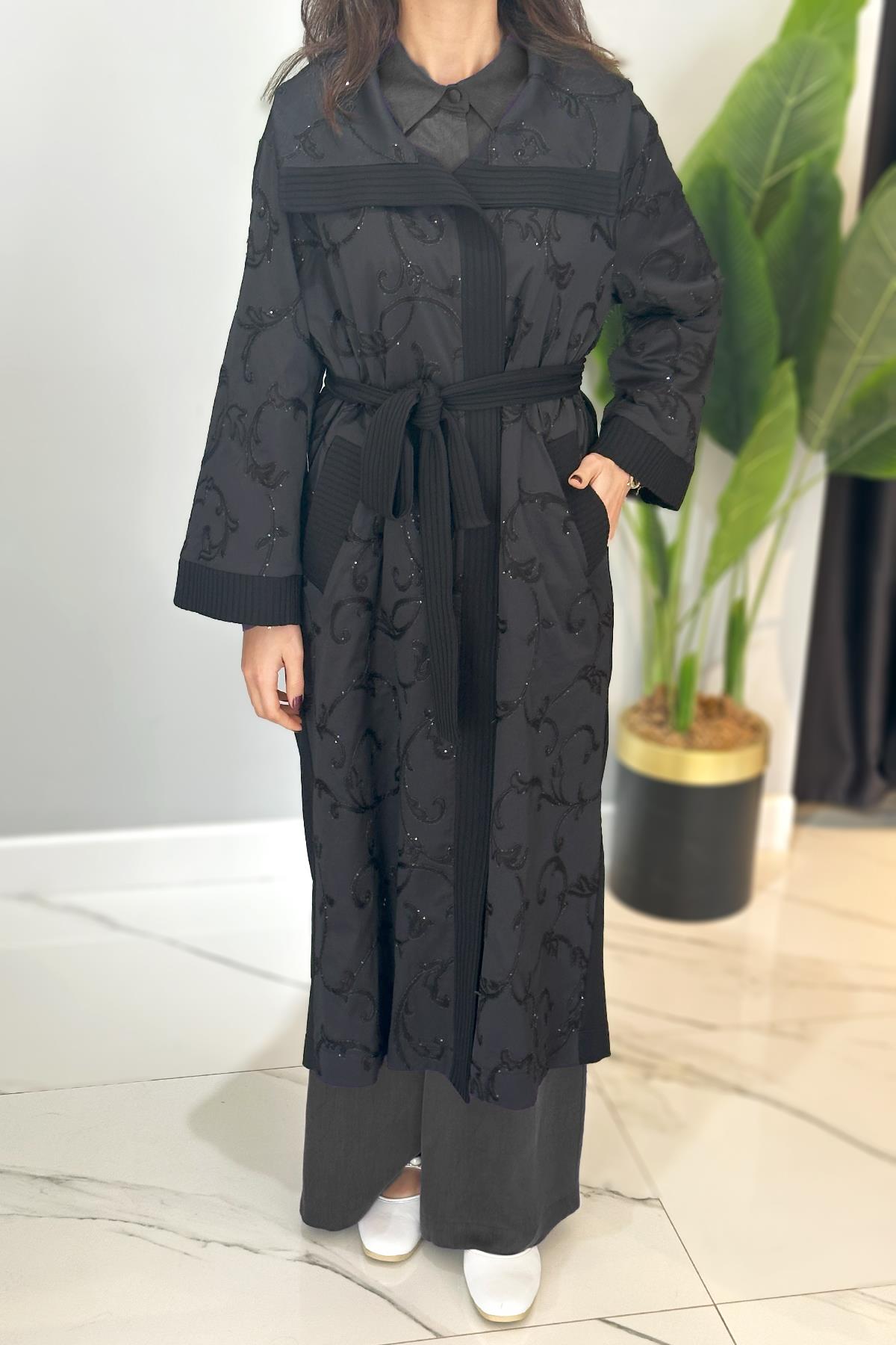 Nuss Kap Ceket 6041 Siyah