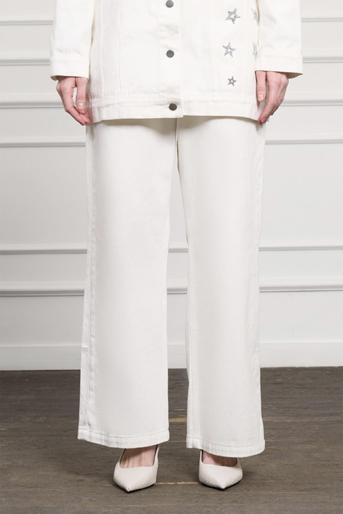 Nuss Kot Pantolon 4042 Ekru