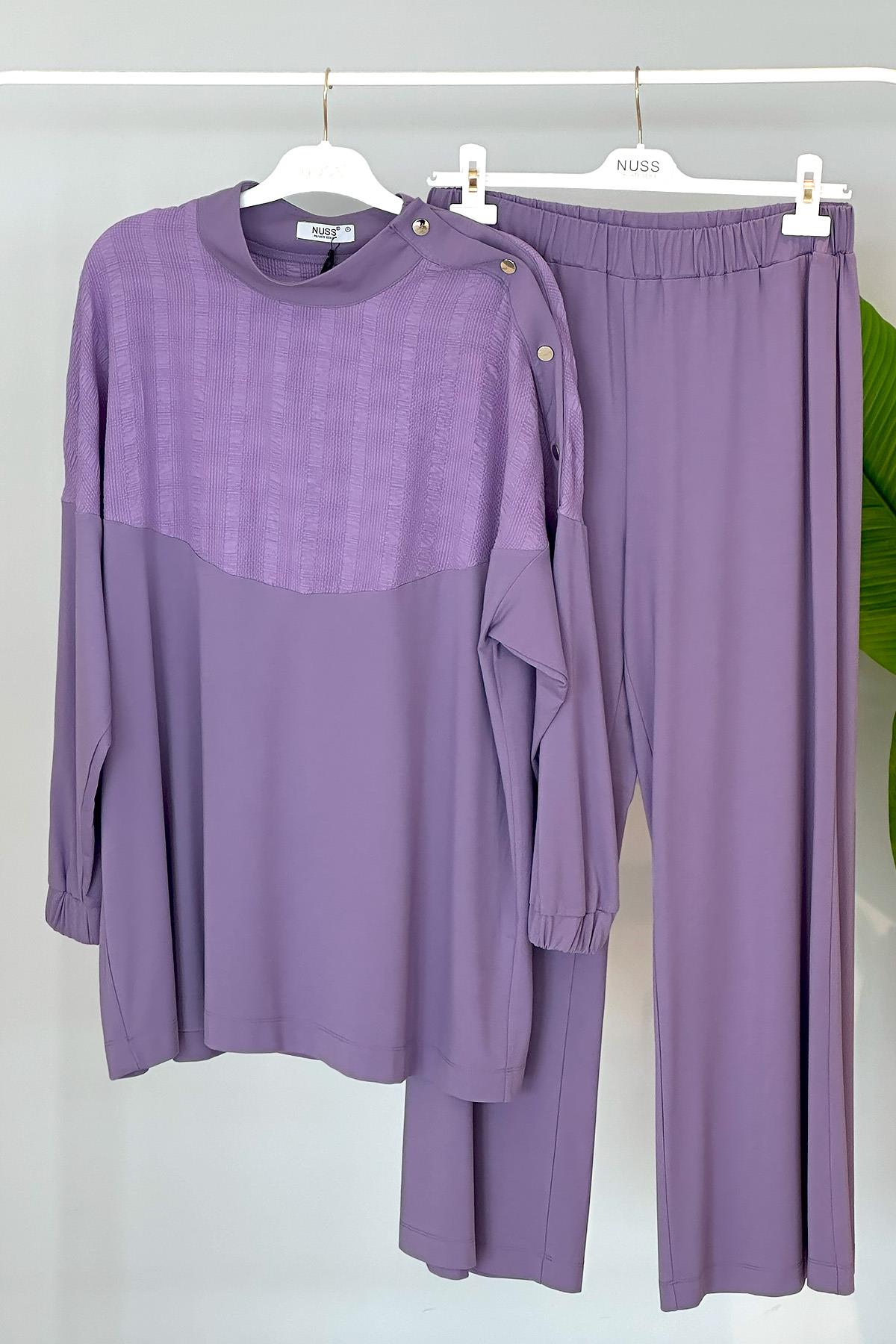 Nuss Lila Pantolonlu Takım 1008