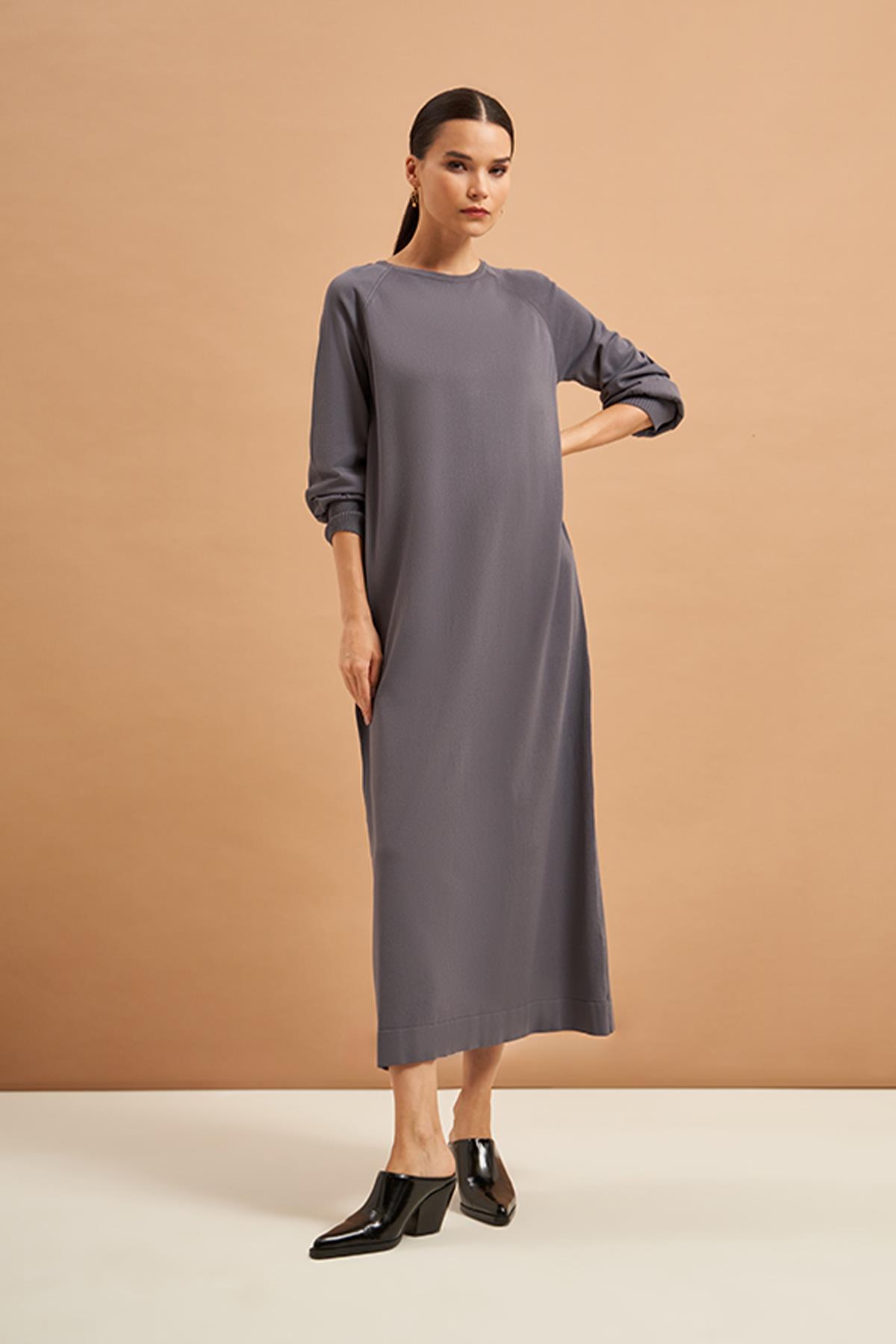 Nuss Merserize Basic Elbise 518 Füme