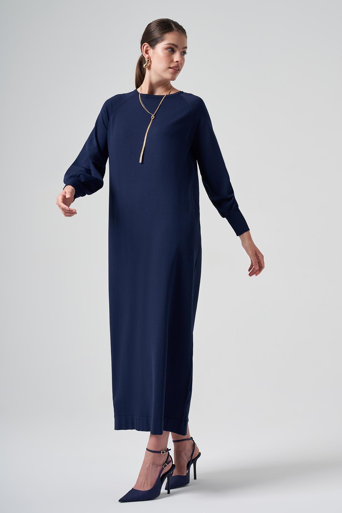 Nuss Merserize Basic Elbise 518 Lacivert