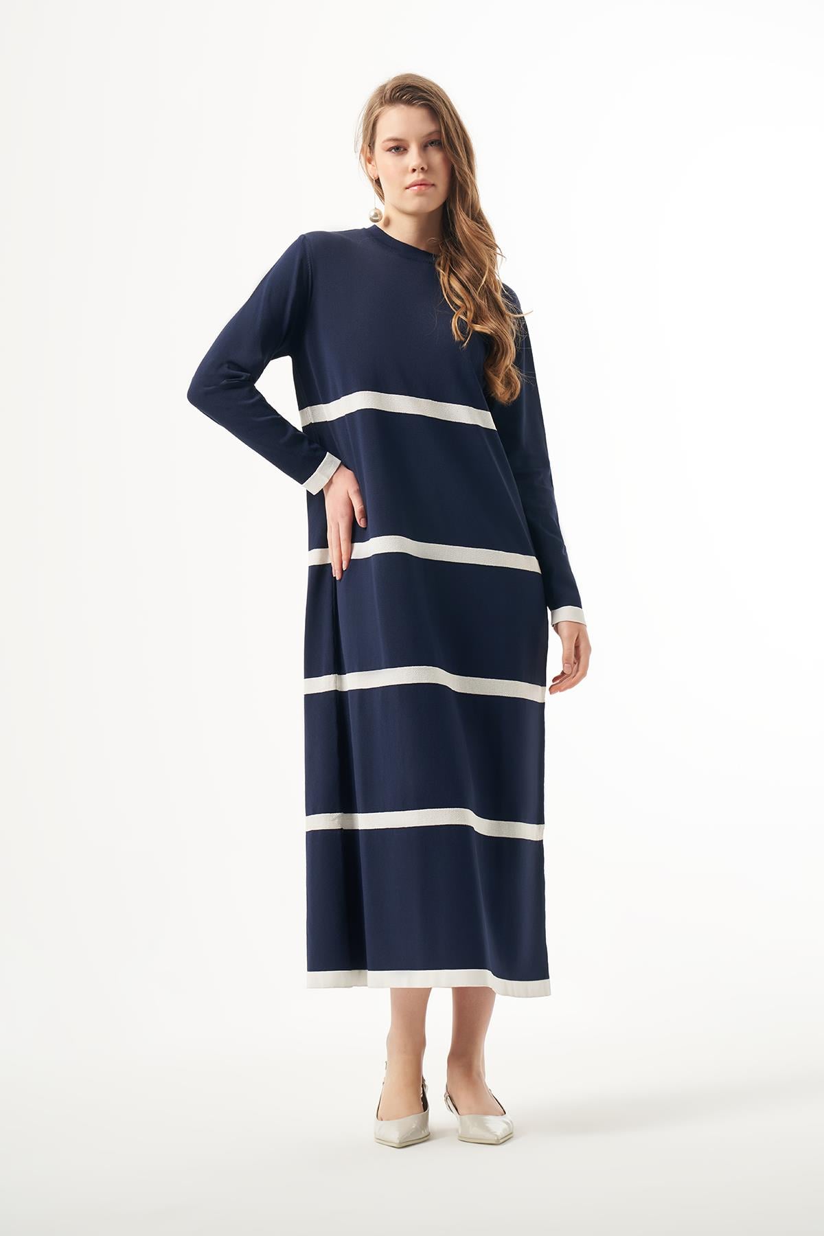 Nuss Merserize Elbise 1400 Lacivert