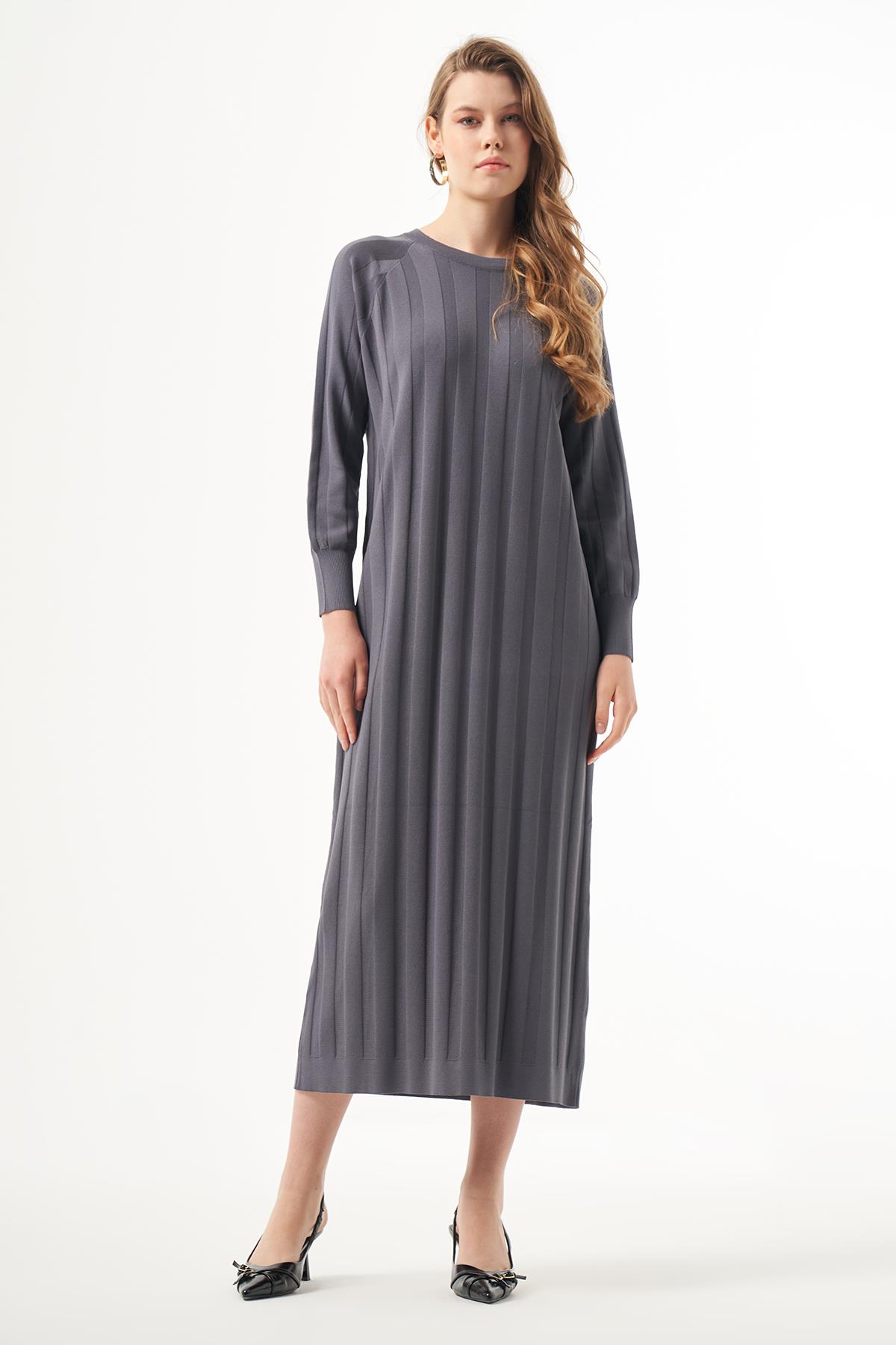 Nuss Merserize Elbise 1401 Füme