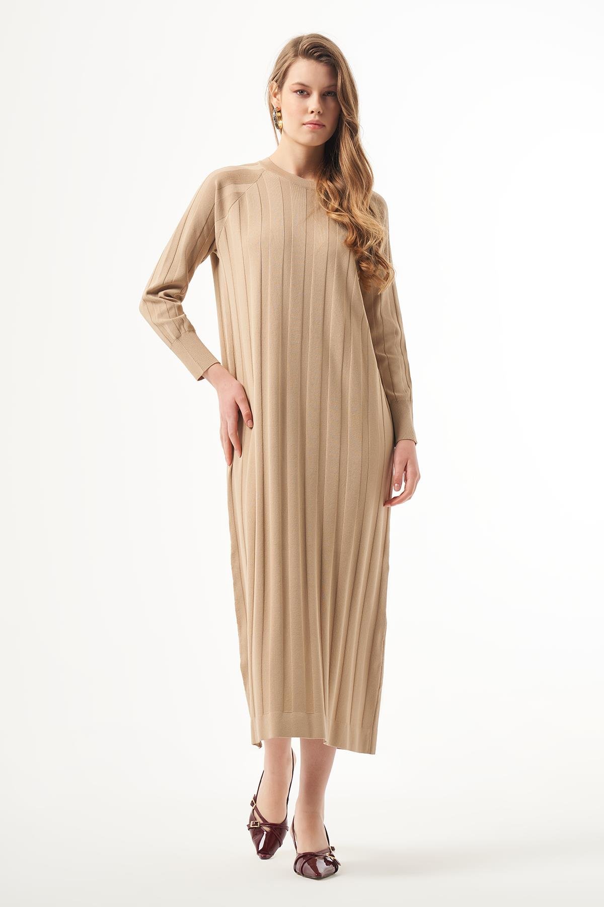 Nuss Merserize Elbise 1401 Mocha