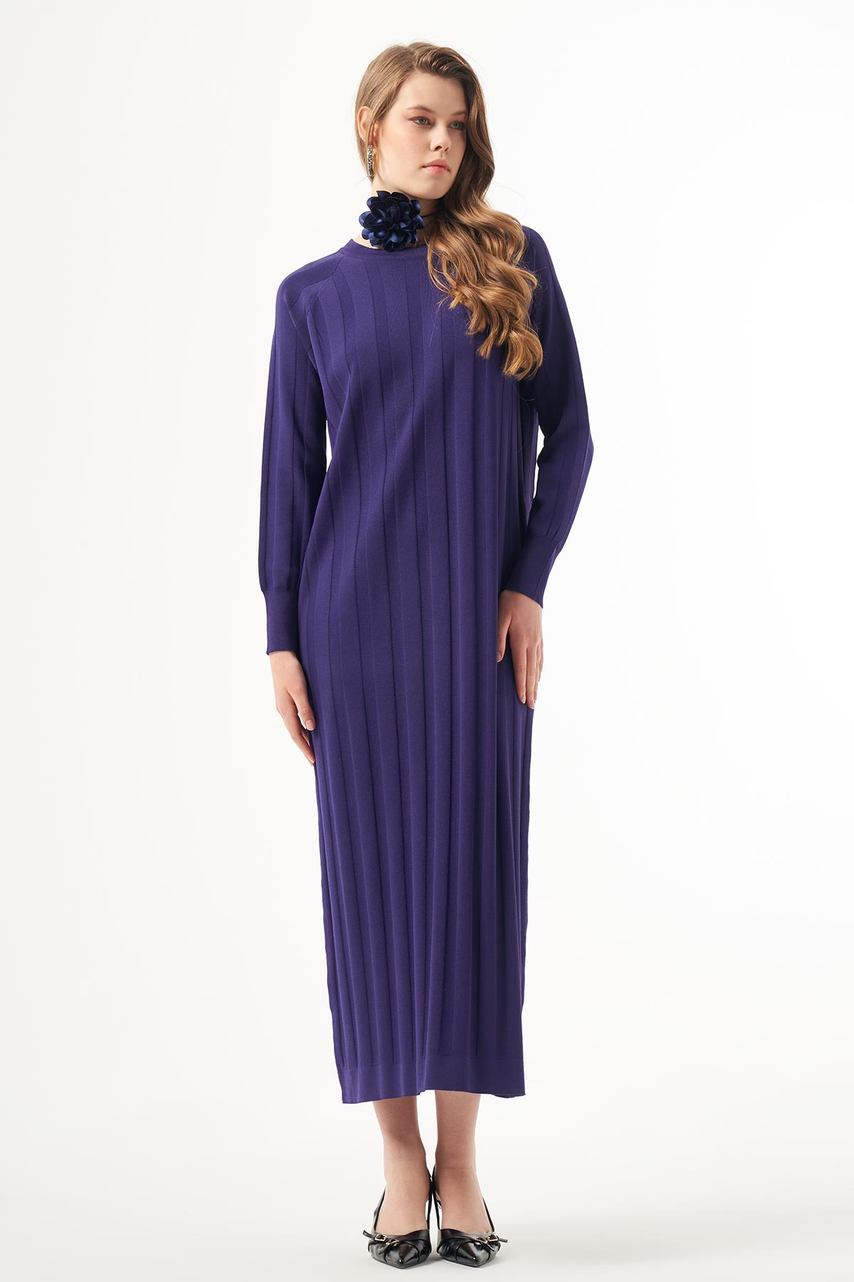 Nuss Merserize Elbise 1401 Mor