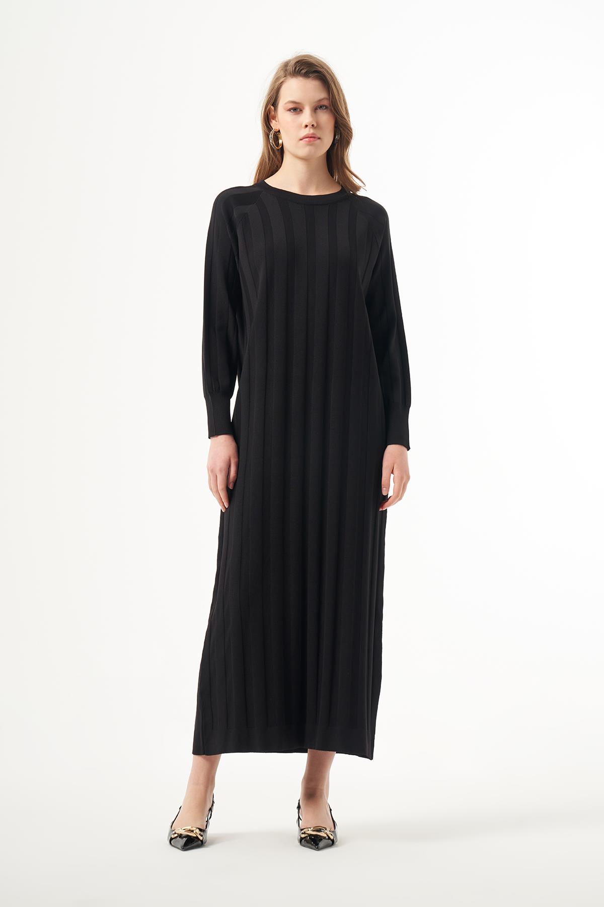 Nuss Merserize Elbise 1401 Siyah