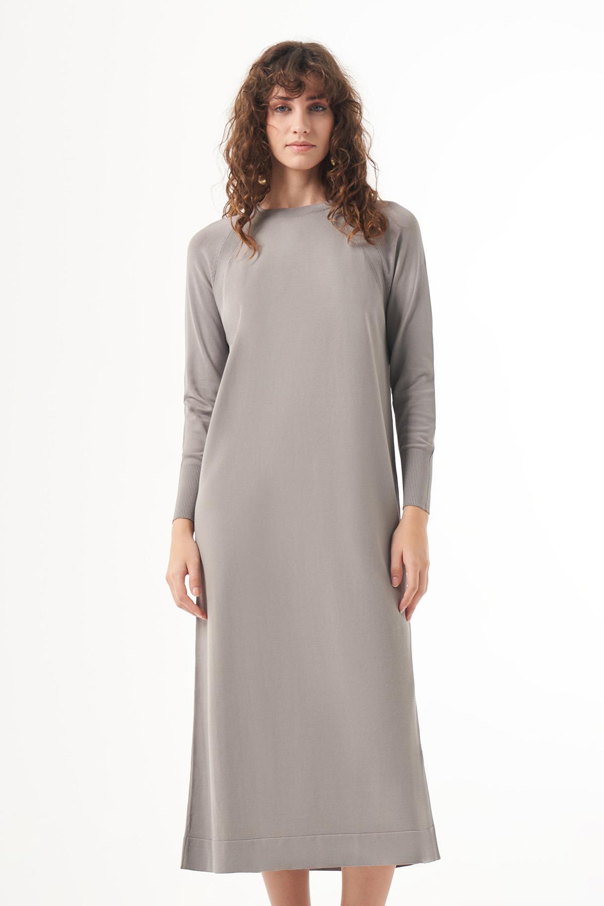 Nuss Merserize Elbise 1402 Gri