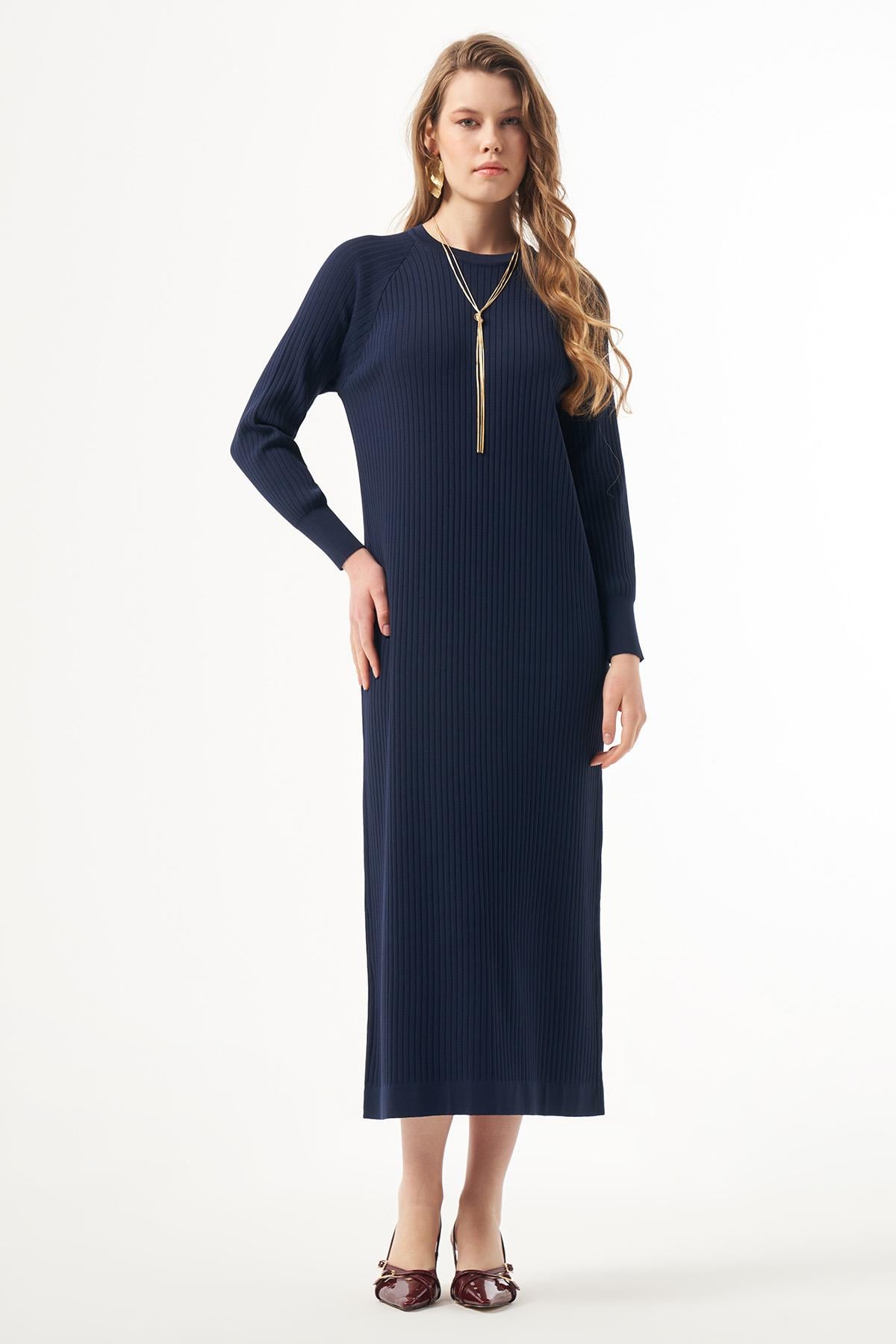 Nuss Merserize Elbise 1403 Lacivert