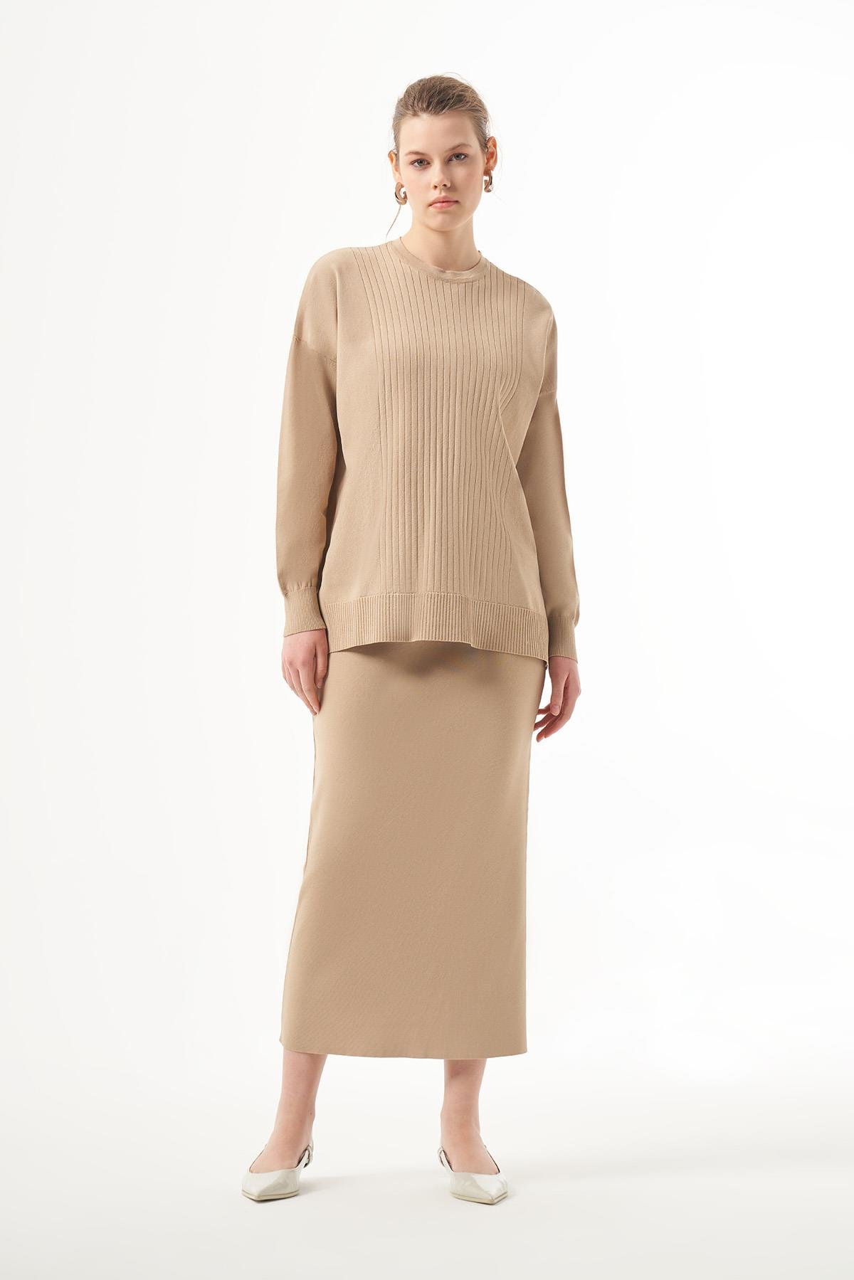 Nuss Merserize Kalem Etekli Takım 1303 Vizon