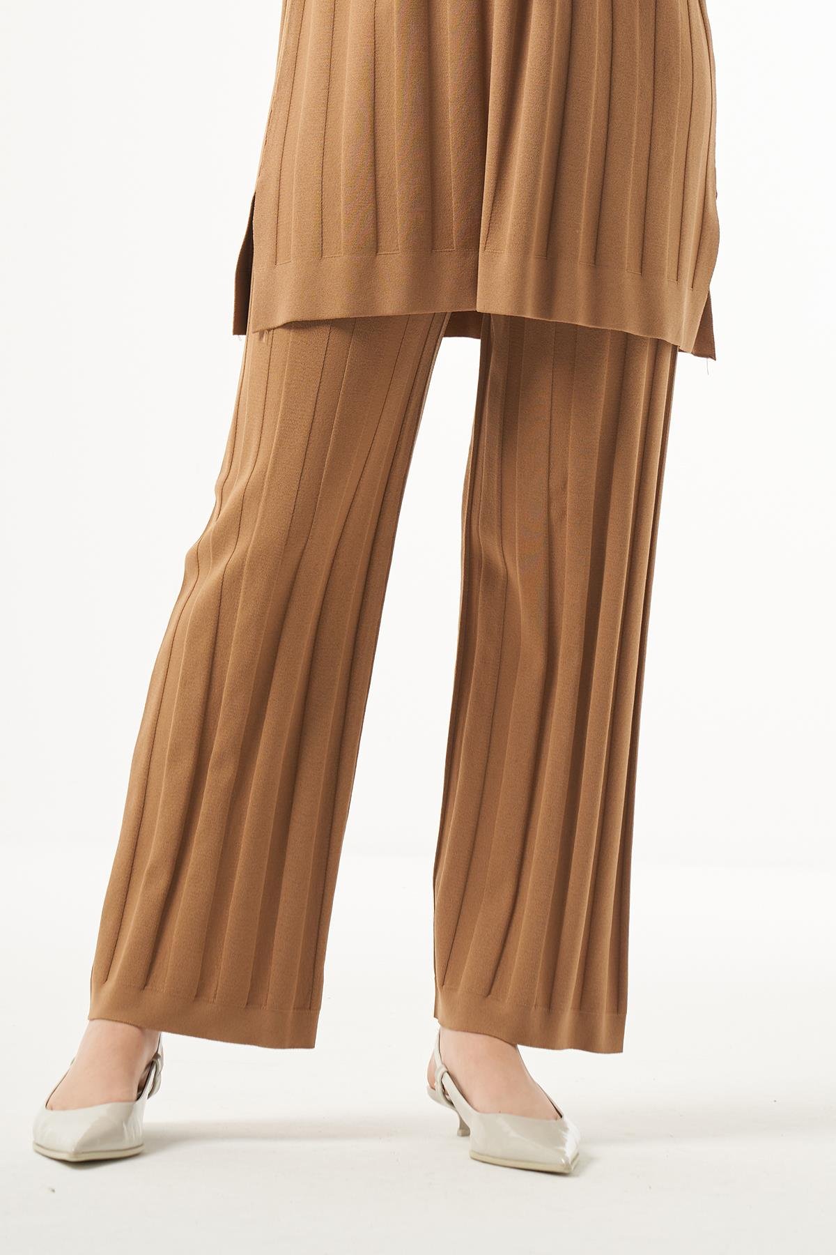 Nuss Merserize Kalın Fitilli TEK Pantolon 1101 Mocha