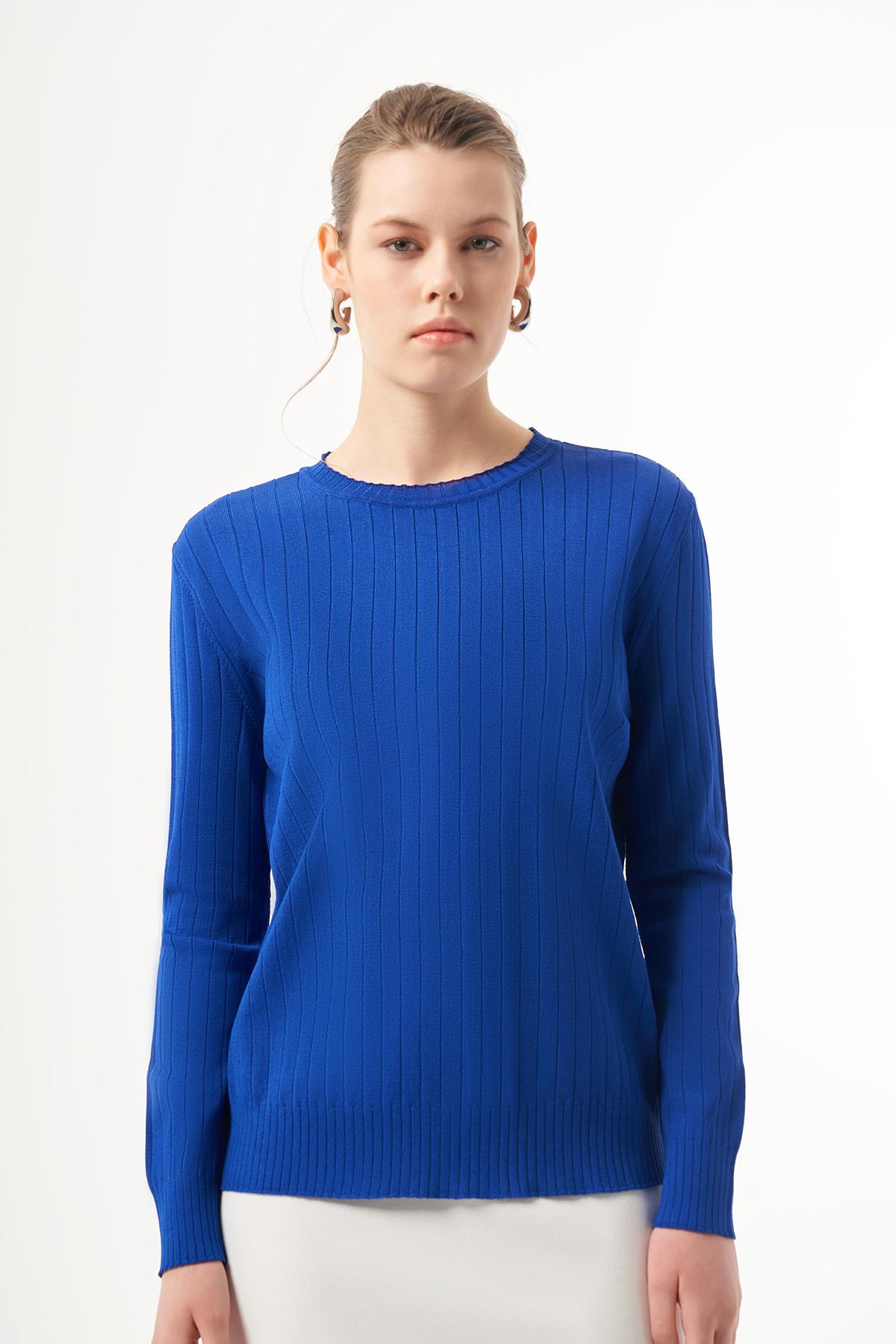 Nuss Merserize Kısa Tunik Bluz 1202 Saks