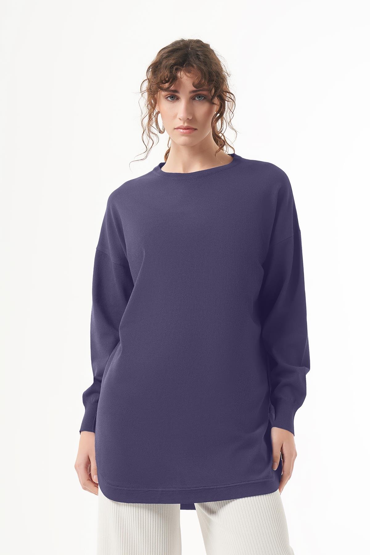 Nuss Merserize Oval Kesim Tunik 1200 Lila