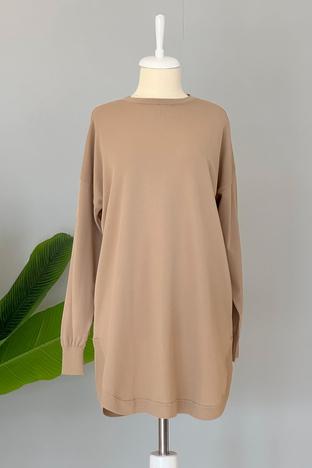 Nuss Merserize Oval Kesim Tunik 1200 Vizon