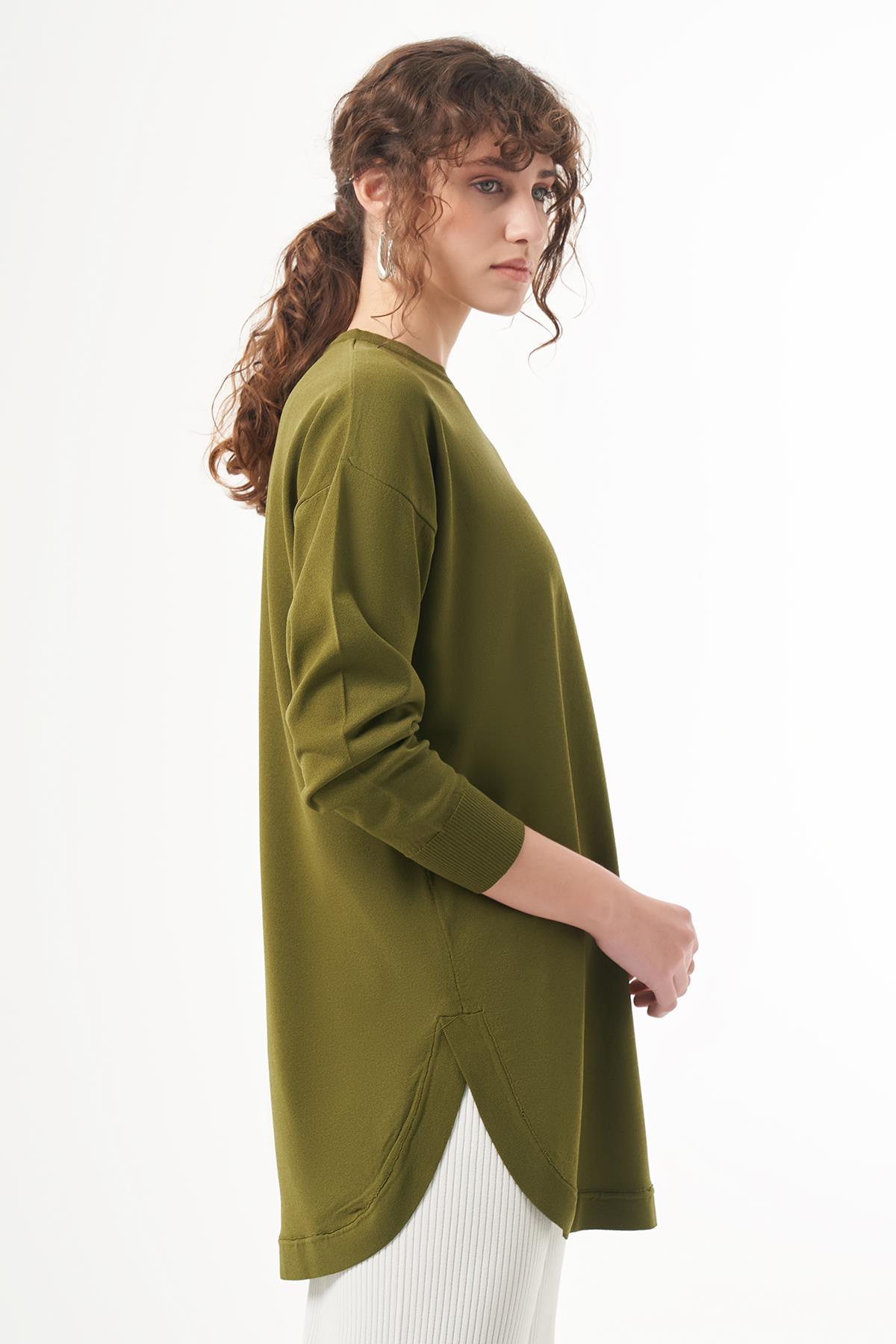 Nuss Merserize Oval Kesim Tunik 1200 Zeytinyağ Yeşili