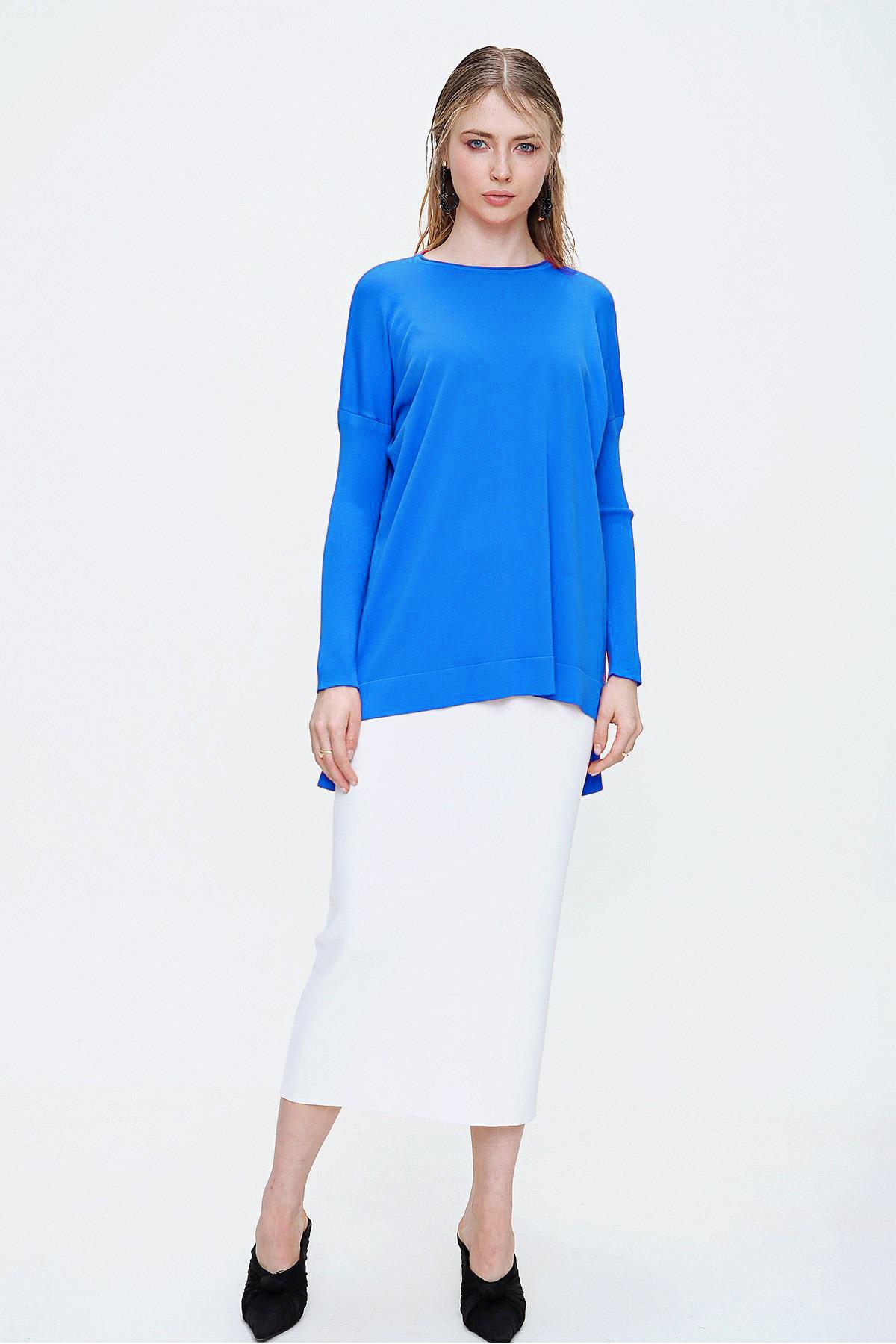 Nuss Merserize Standart Tunik NS-22Y-116TNK Mavi