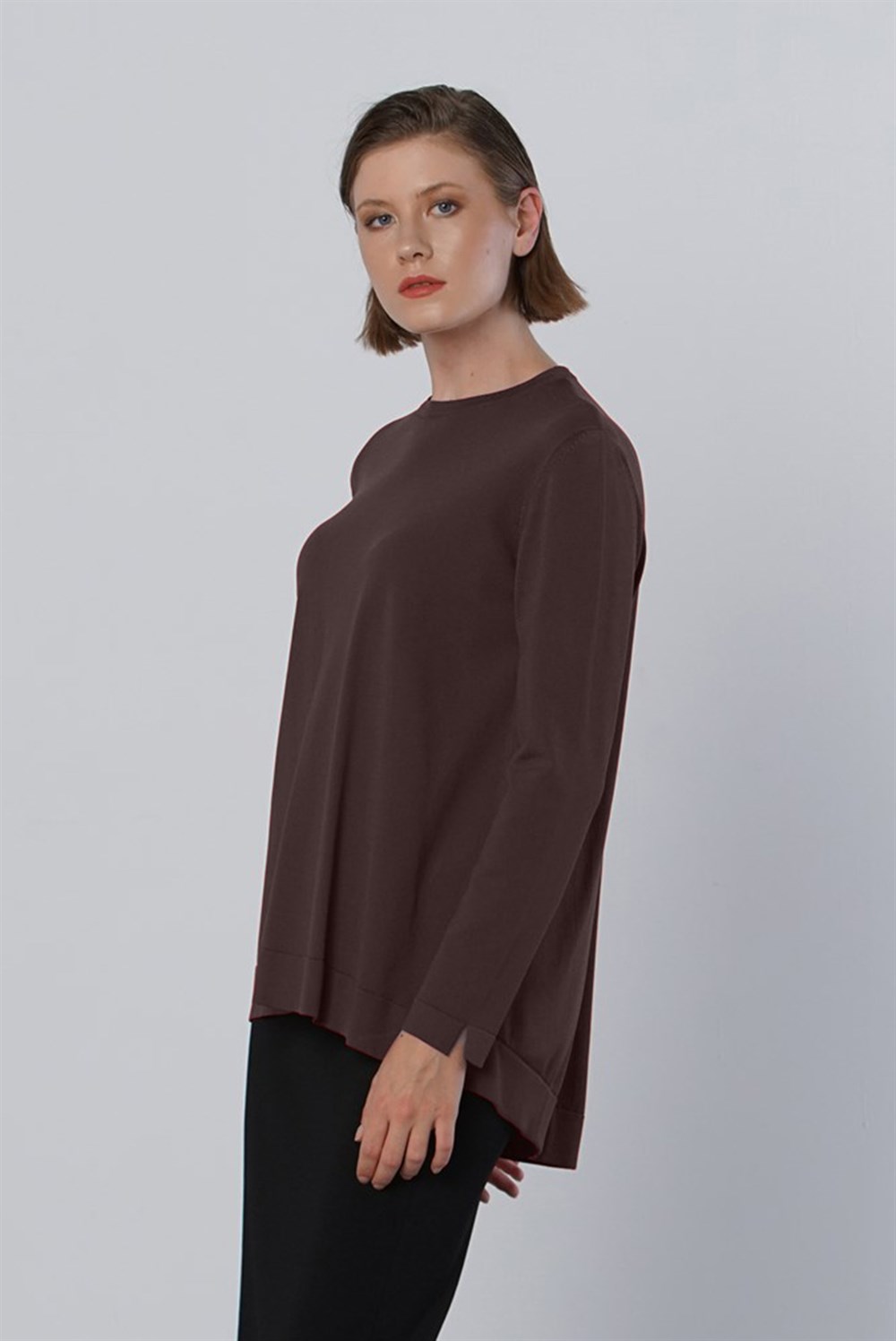 Nuss Merserize Standart Tunik NS-22Y-902TNK Kahve