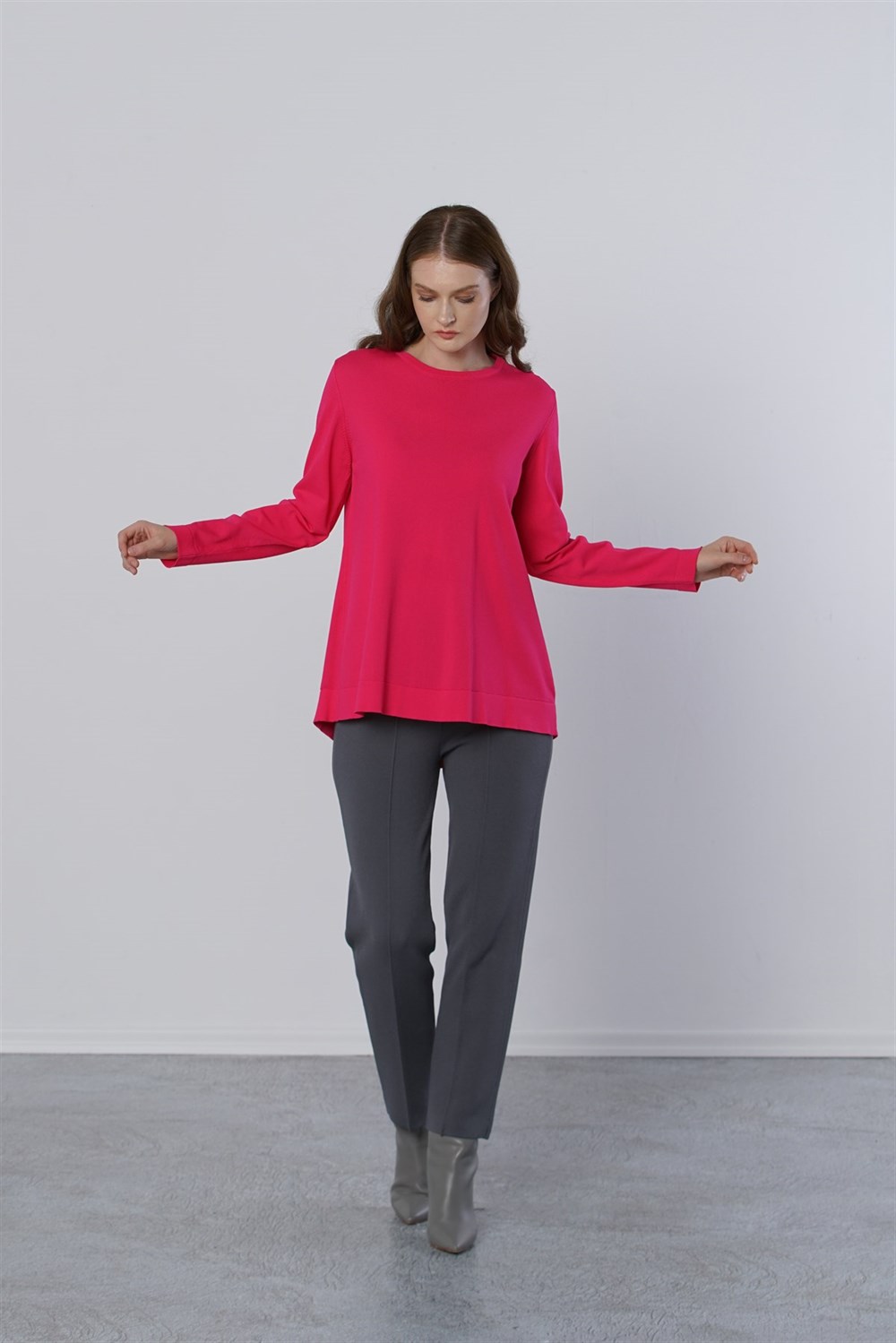 Nuss Merserize Standart Tunik NS-22Y-902TNK Fuşya