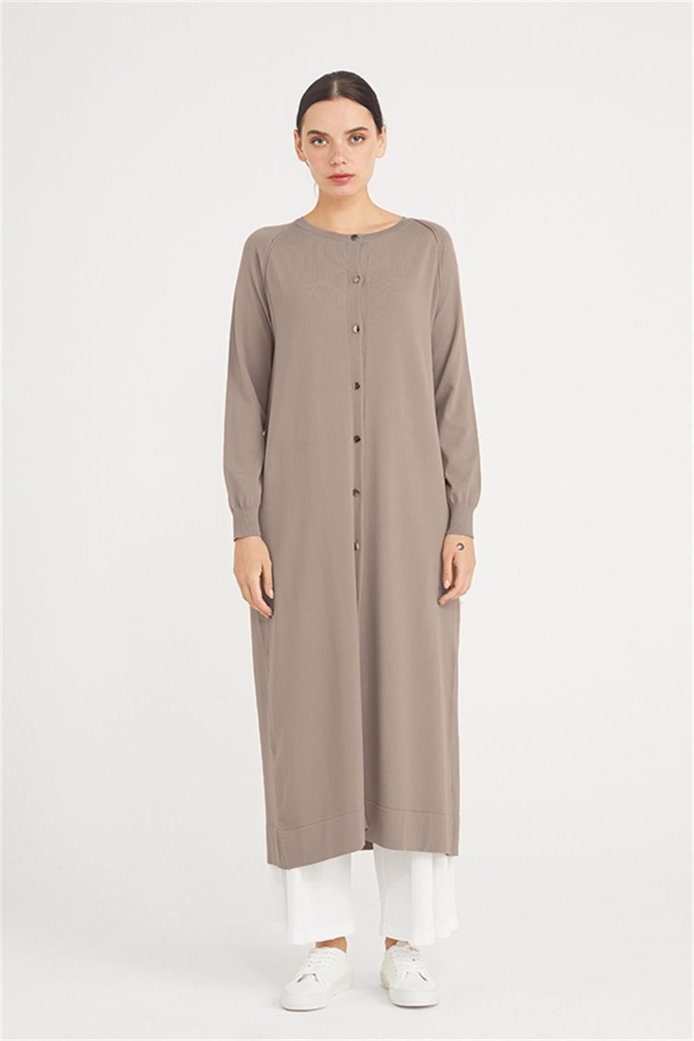 Nuss Merserize Triko Hırka NS-22K-512H Vizon