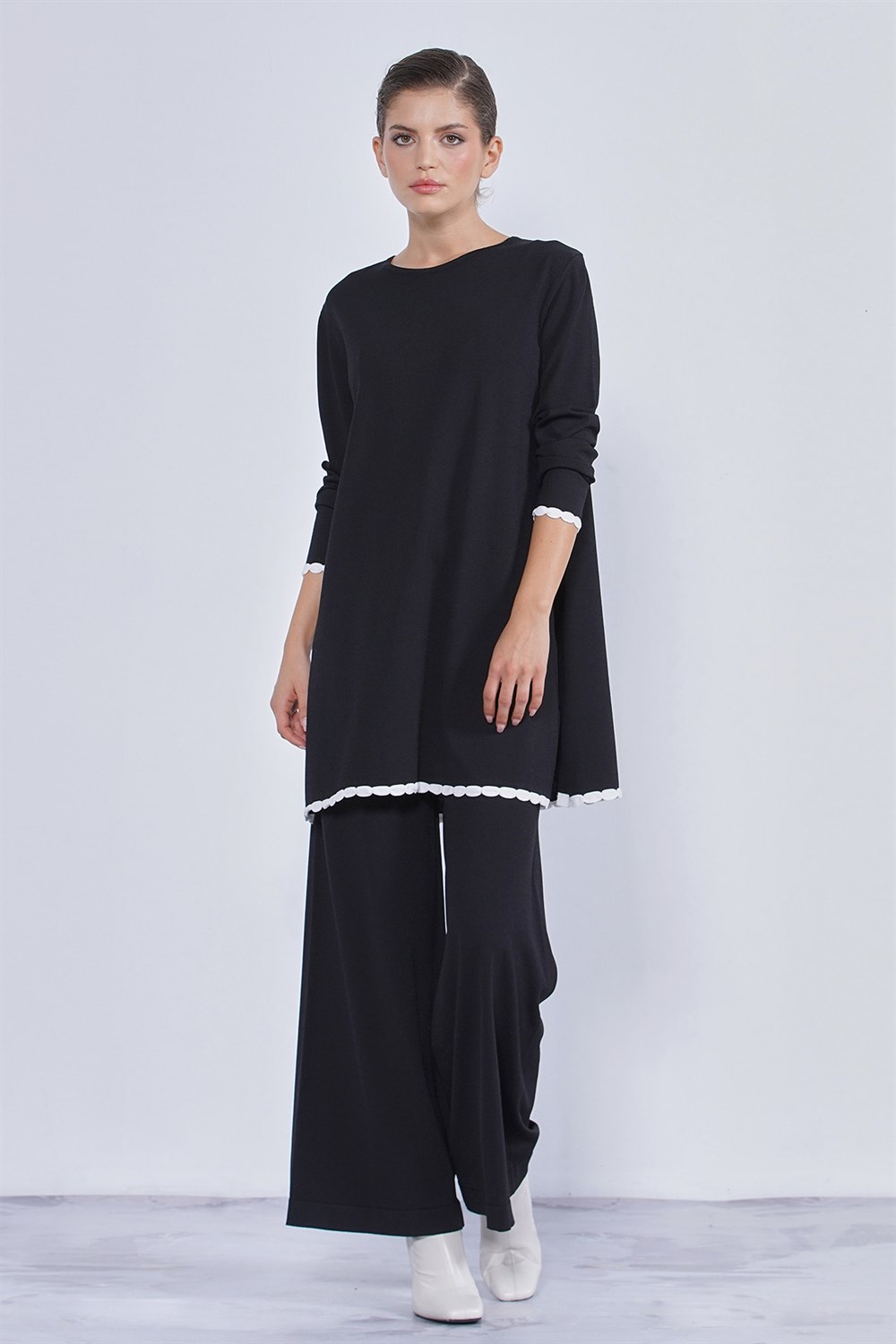 Nuss Merserize Triko Pantalonlu Takım NS-22K-115TKM Siyah