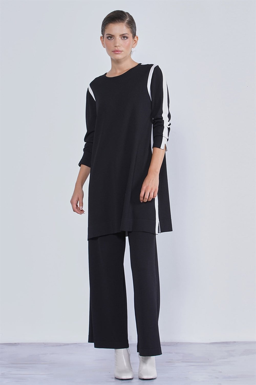 Nuss Merserize Triko Pantalonlu Takım NS-22K-102TKM Siyah