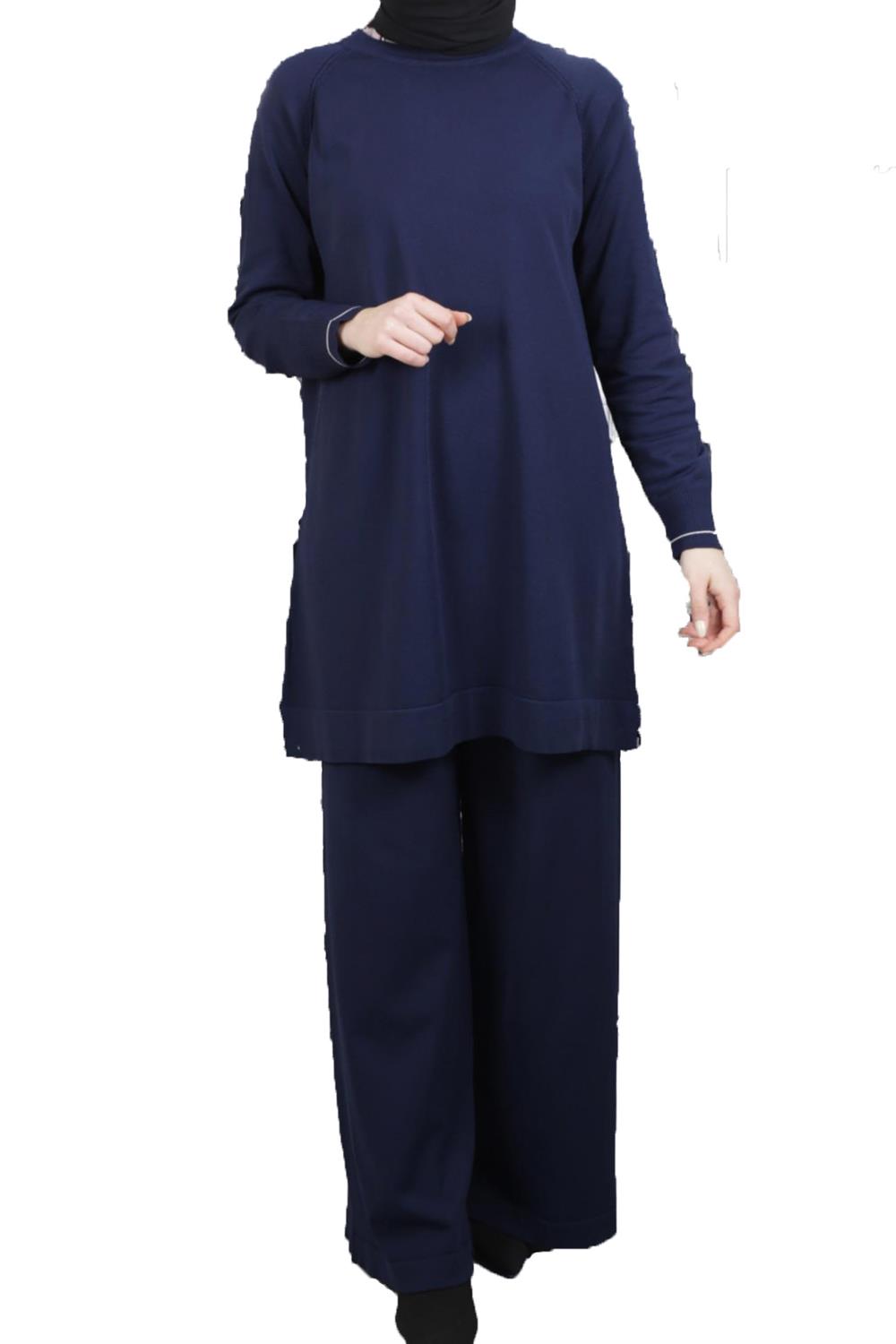 Nuss Merserize Triko Pantalonlu Takım NS-23K-705TKM Lacivert
