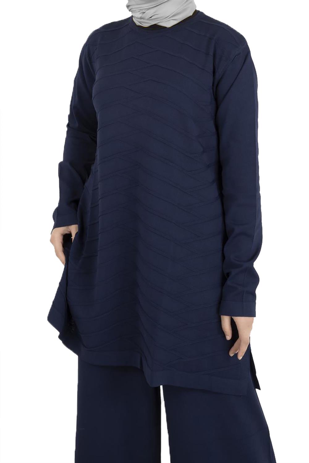 Nuss Merserize Triko Pantalonlu Takım NS-23K-704TKM Lacivert