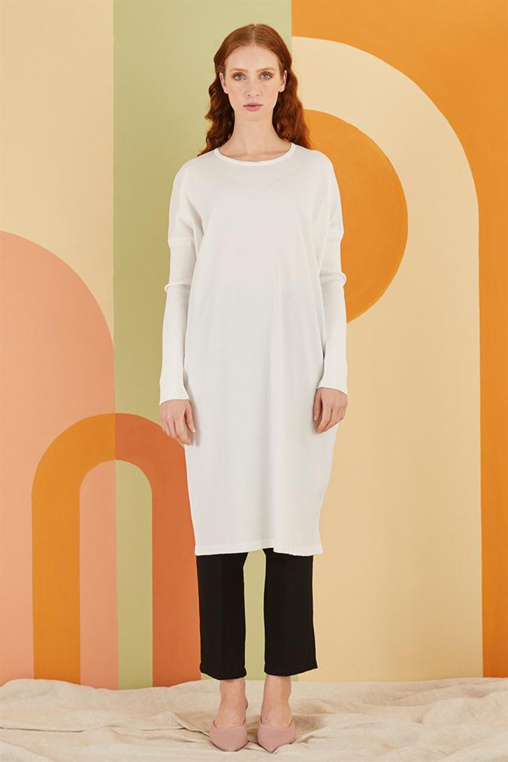 Nuss Merserize Tunik NS-22Y-011TNK Ekru