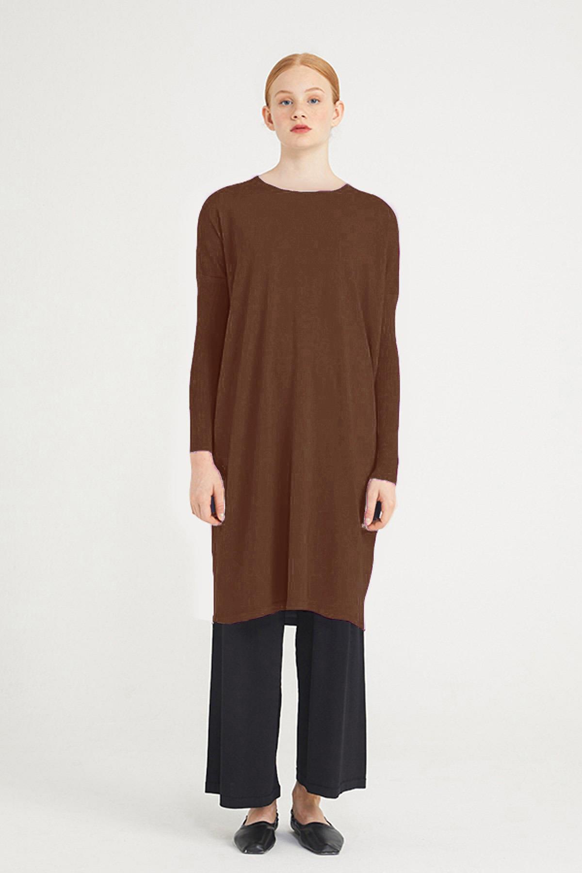 Nuss Merserize Tunik NS-22Y-011TNK Kahverengi