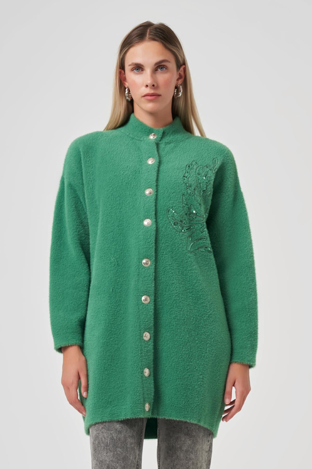 Nuss Nakış İşleme Detay Hırka 7007 Benetton
