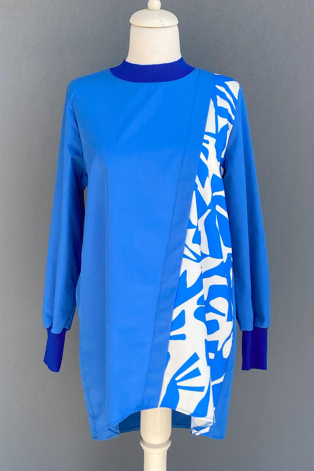 Nuss Önü Detaylı Tunik 5009 Mavi