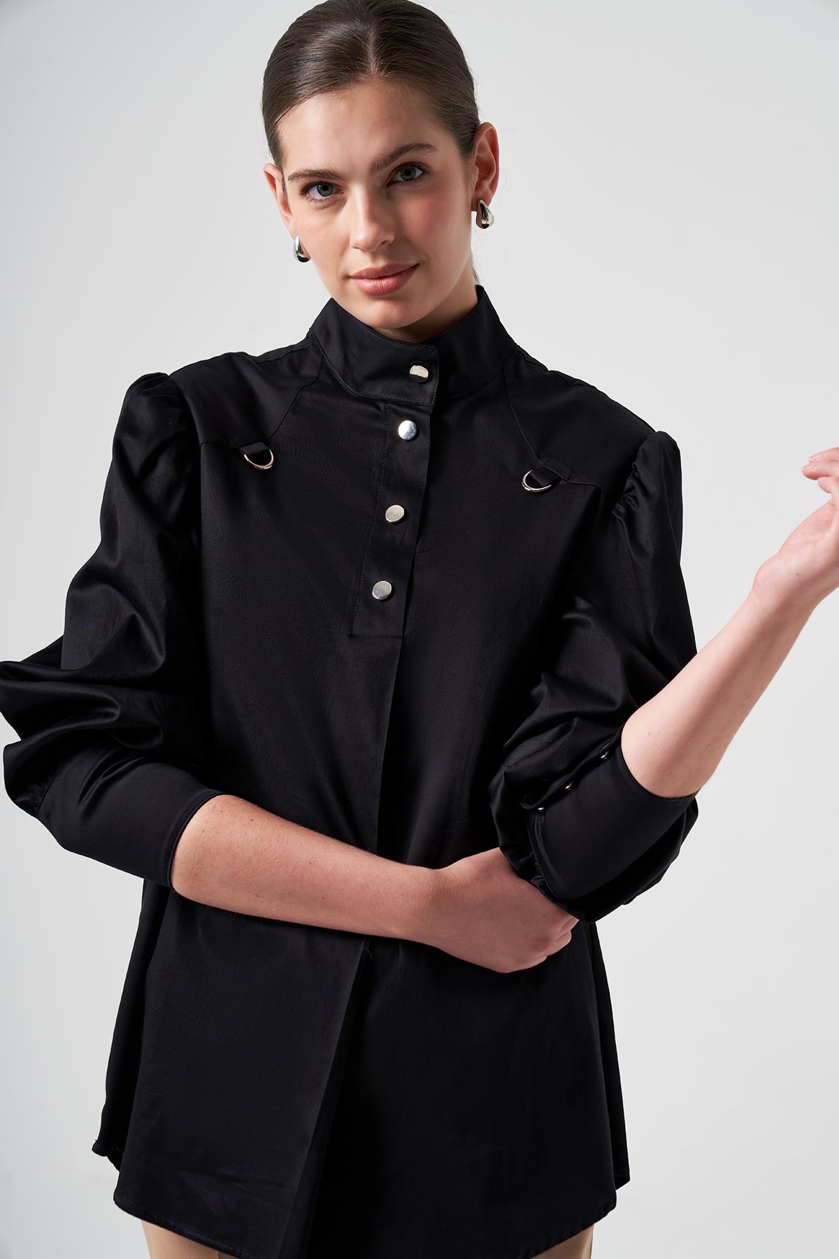 Nuss Pamuklu Gömlek 3002 Siyah