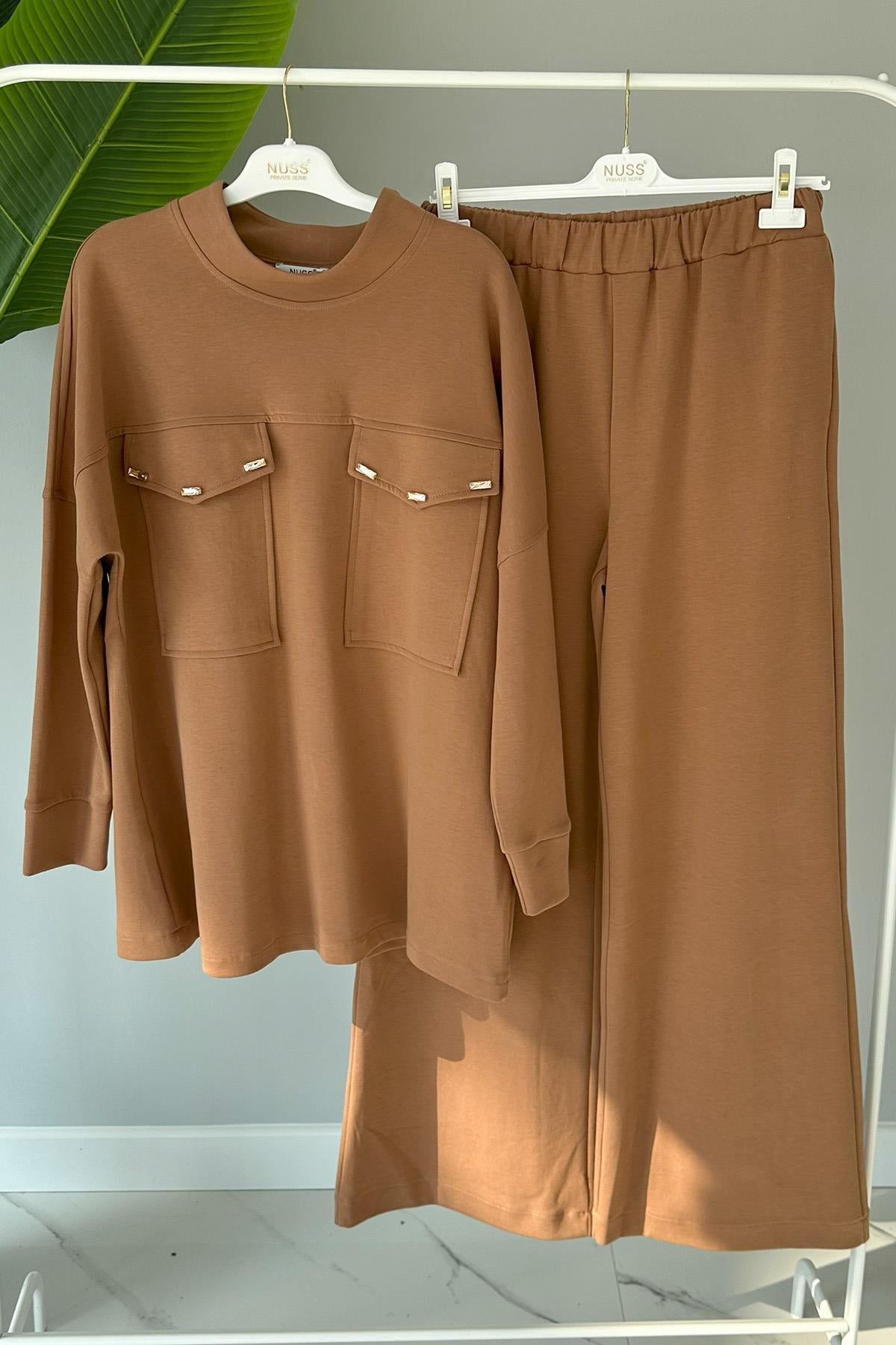 Nuss Pantolonlu Takım 1007 Camel