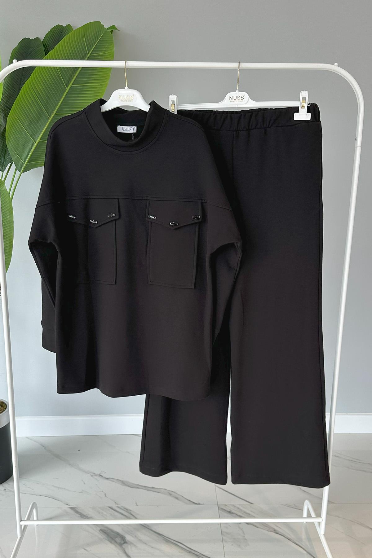 Nuss Pantolonlu Takım 1007 Siyah