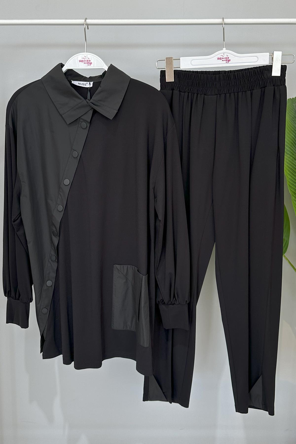 Nuss Pantolonlu Takım 1018 Siyah