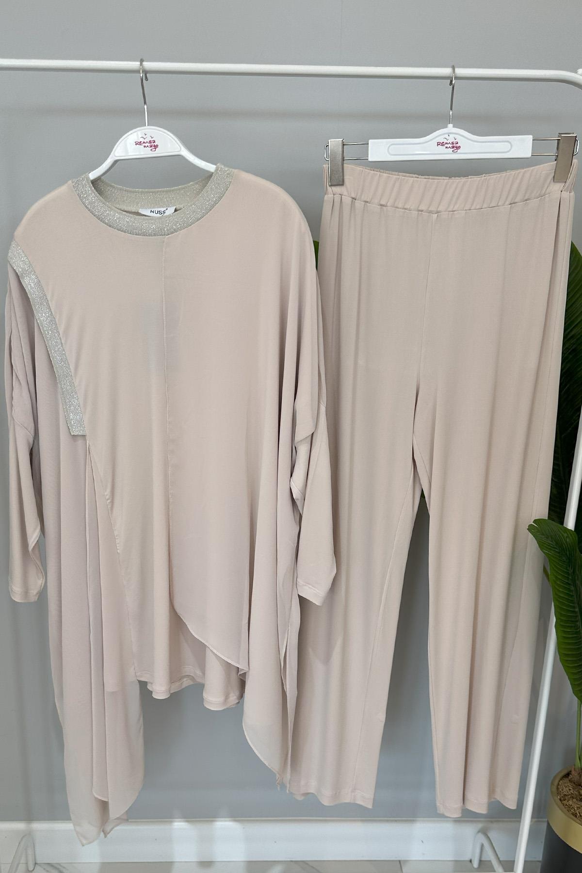 Nuss Pantolonlu Takım 3002 Bej