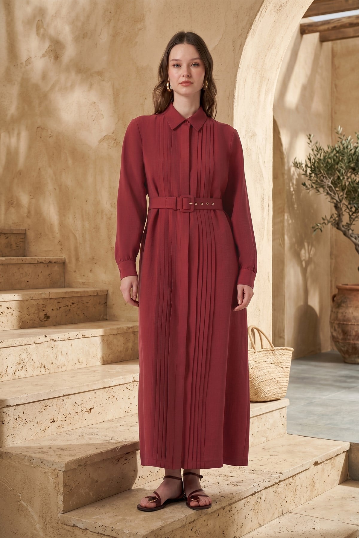Nuss Seyyar Kemerli Pile Detay 2050 Red Plum