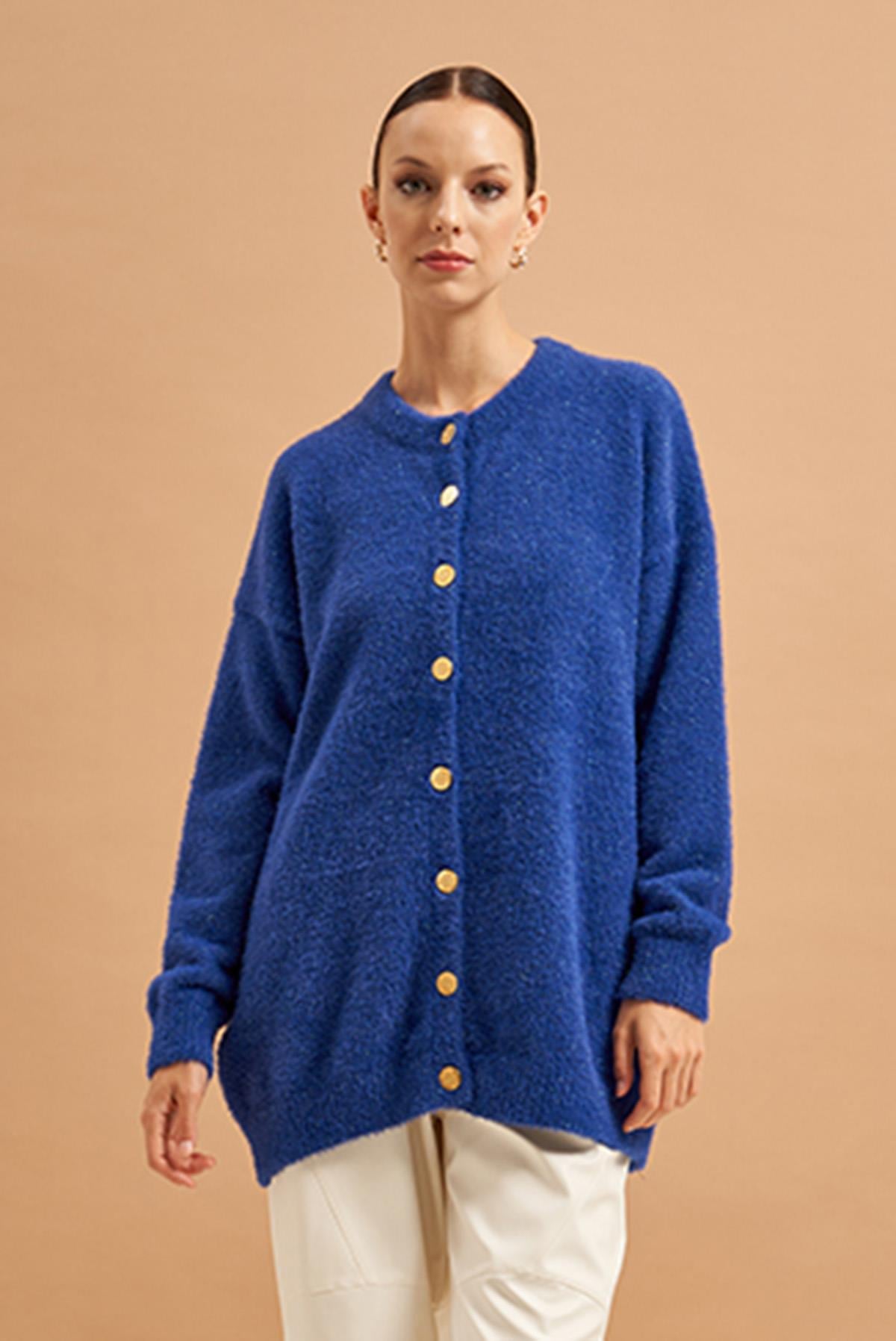 Nuss Simli Angora Hırka 205 Saks