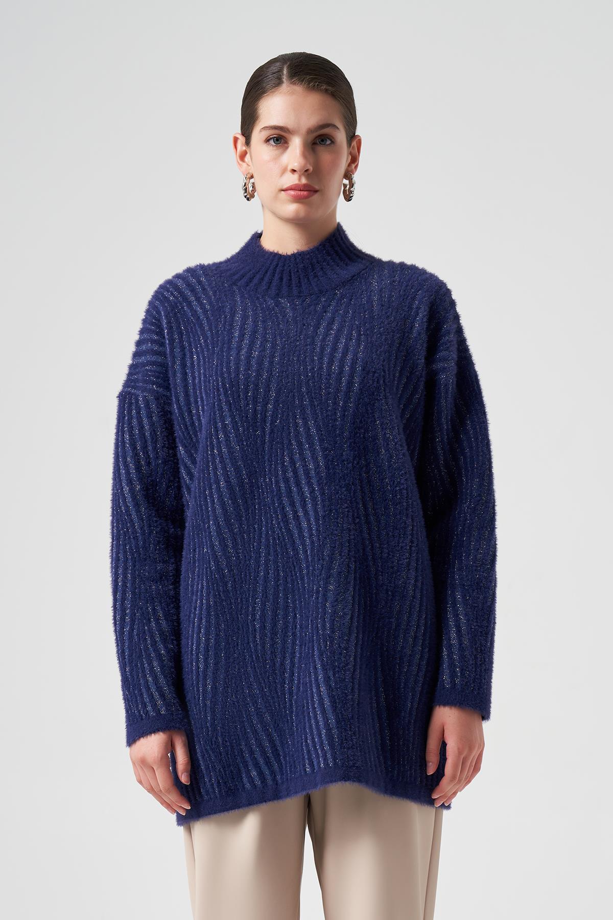 Nuss Triko Kazak Tunik 7005 Lacivert