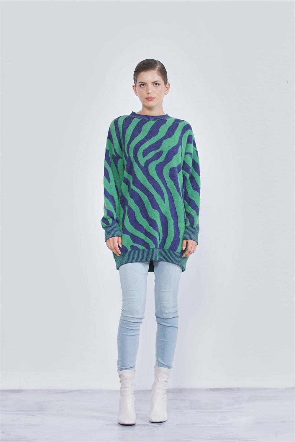 Nuss Zebra Desen Kazak NS-22K-9004KZK Lacivert Benetton