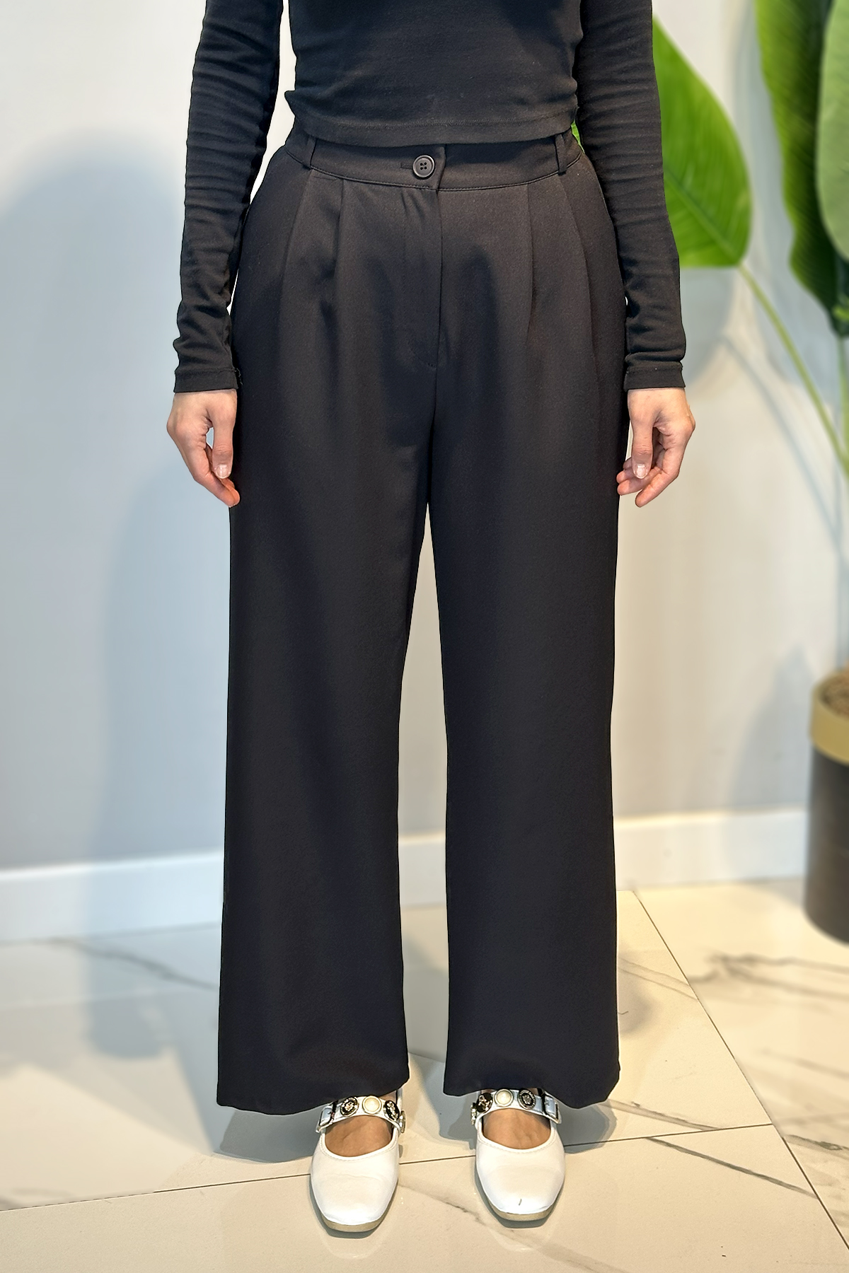 Palazzo Pantolon 01 Siyah