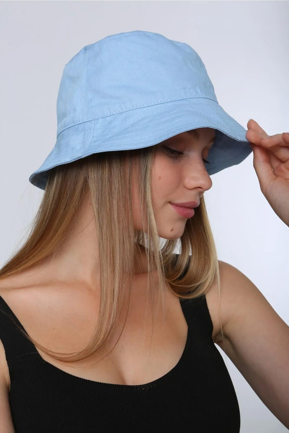 Pamuk Bucket Şapka RŞ-110 Bebe Mavi