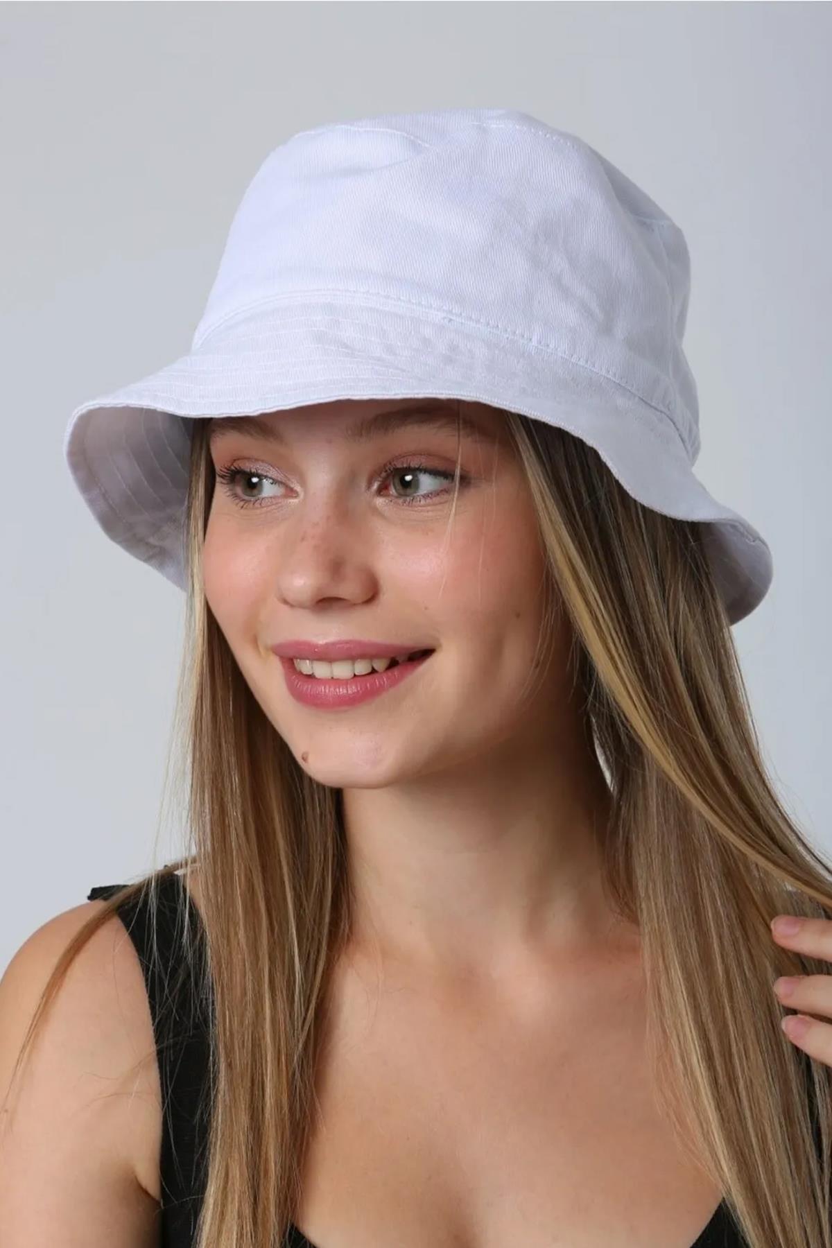 Pamuk Bucket Şapka RŞ-110 Beyaz