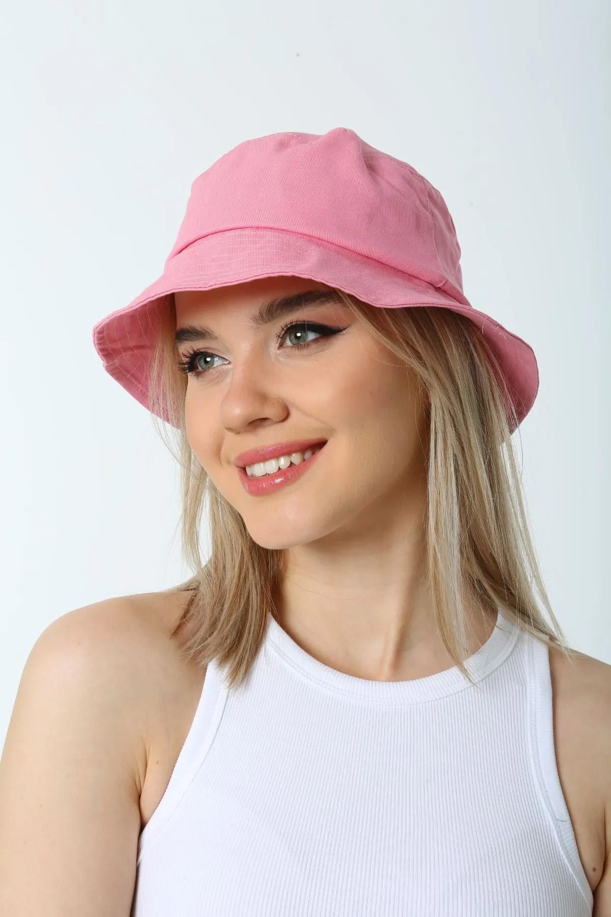 Pamuk Bucket Şapka RŞ-110 Pudra
