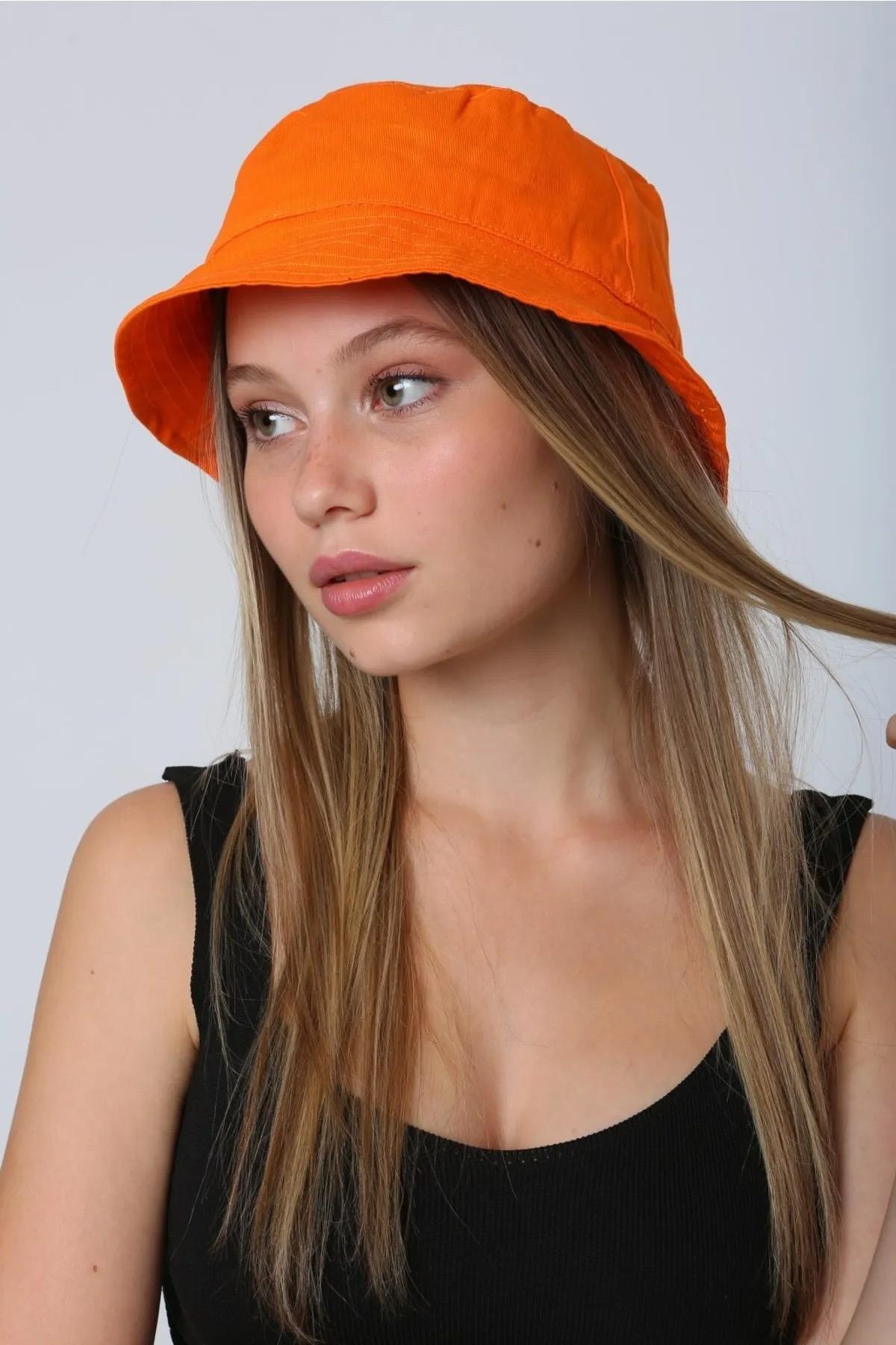 Pamuk Bucket Şapka RŞ-110 Turuncu