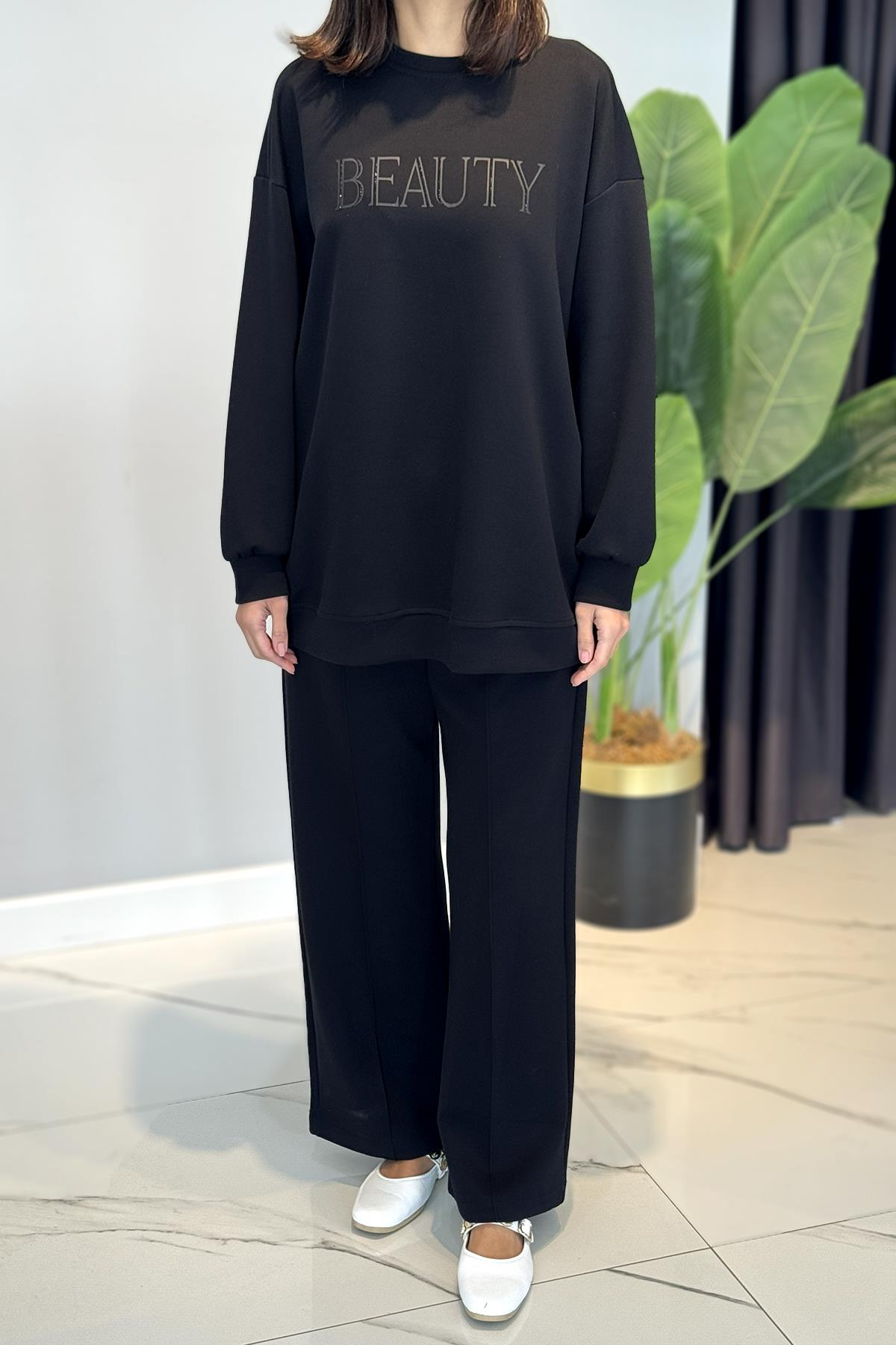 Pamuklu Basic Takım 35790 Siyah